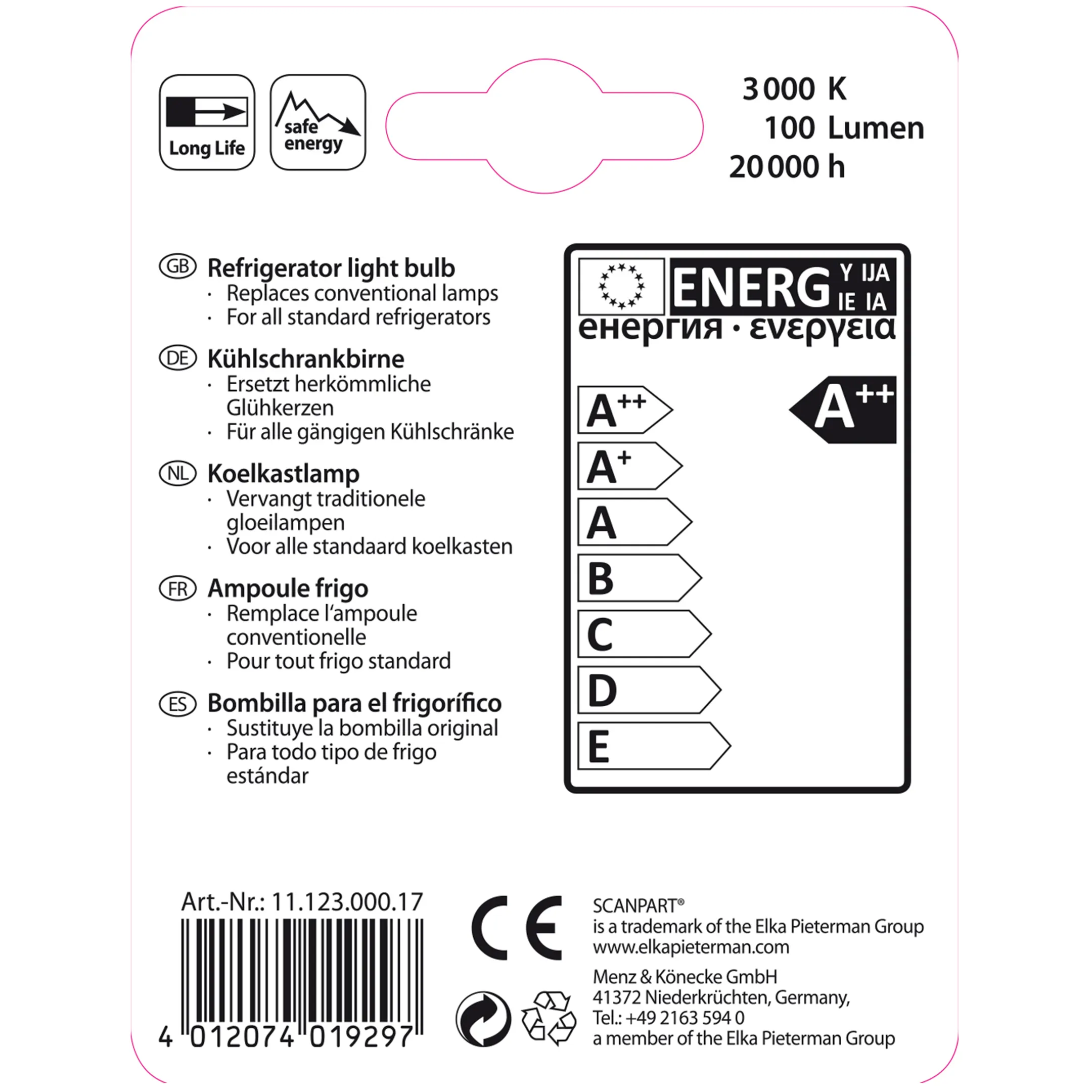Scanpart Lampe frigo led E14 1,5W image