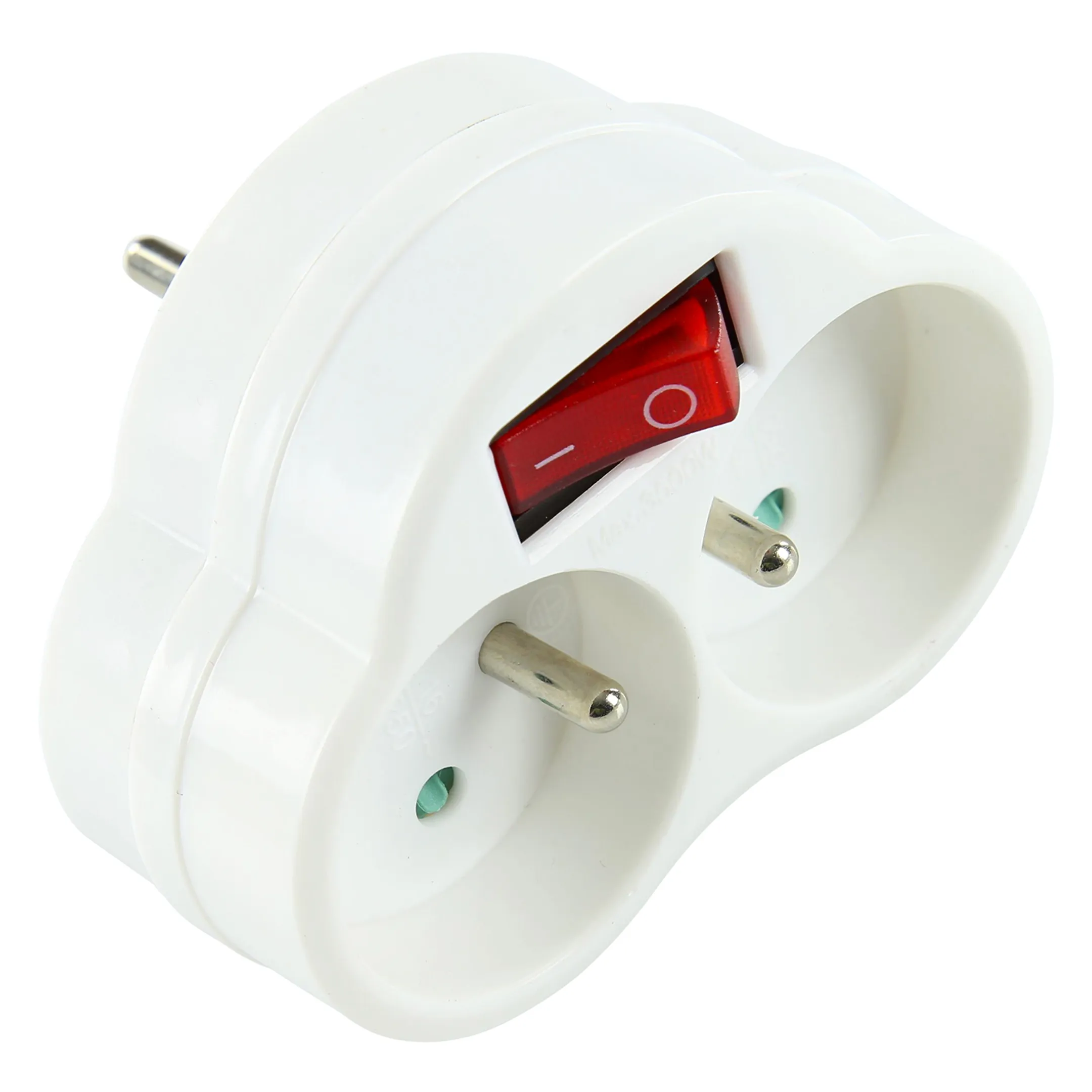 Fiche multiprise - 2 prises - Blanc
