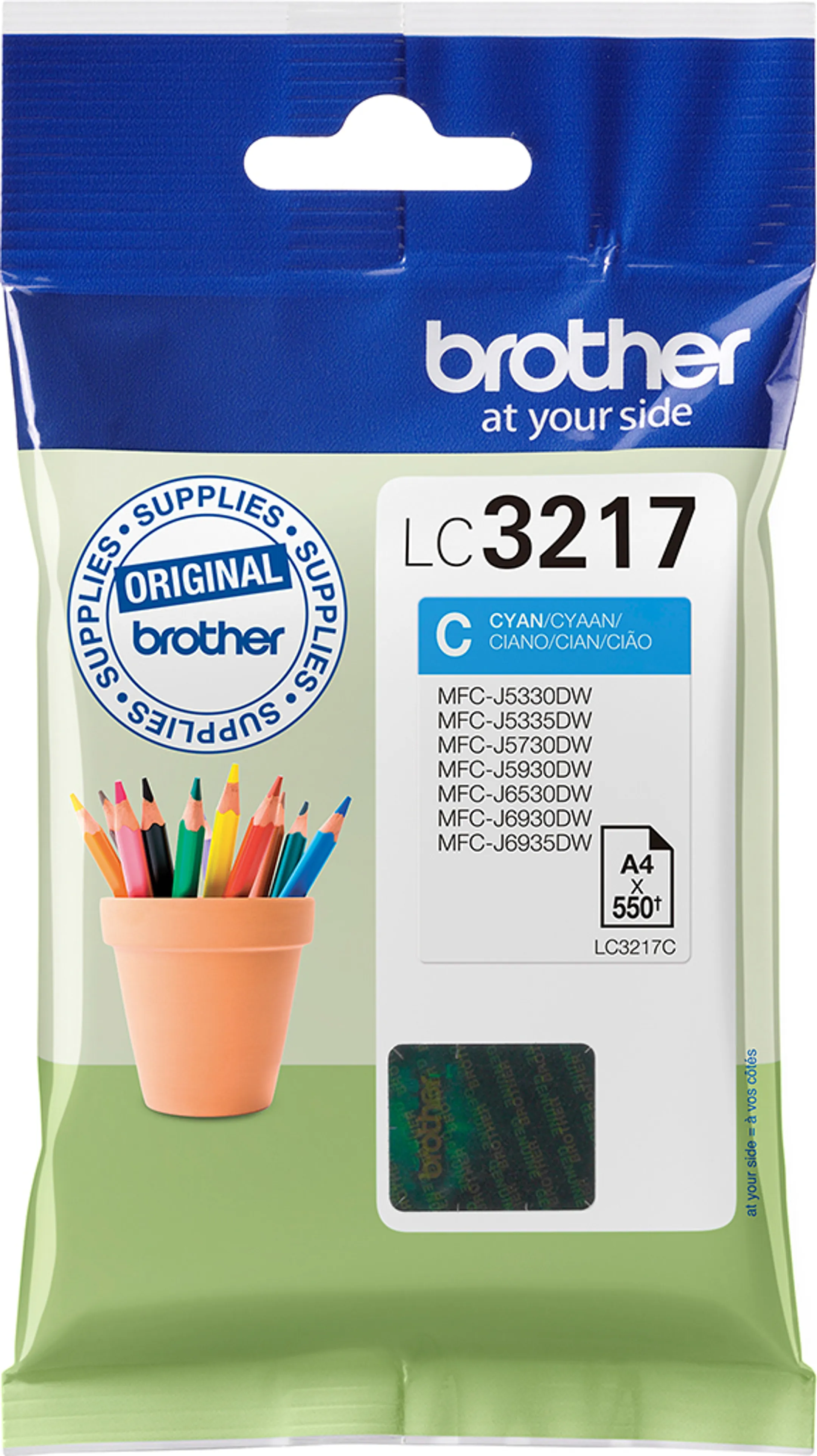 Inktpatroon LC-3217C - Cyaan