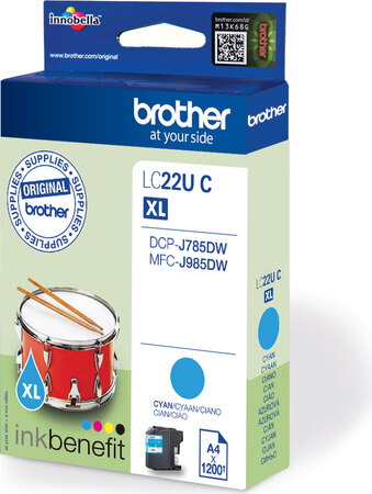 Brother Inktpatroon Lc 22Uc Xl Cyaan brother kopen in de aanbieding