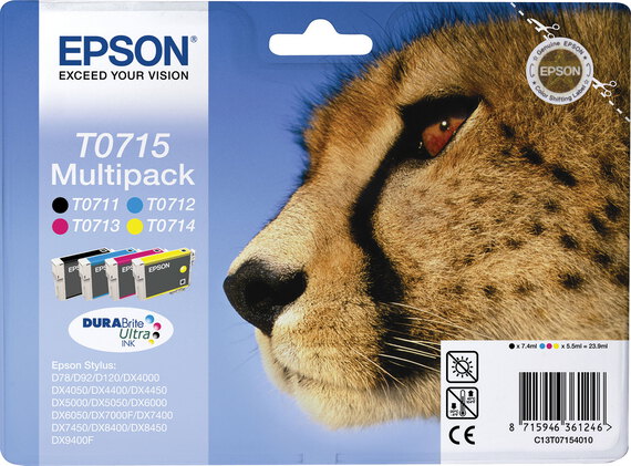 Epson T0715 4 Kleuren Multipack epson kopen in de aanbieding Epson T0715 4 Kleuren Multipack epson kopen in de aanbieding