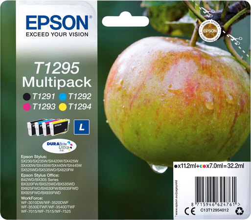 Epson T1295 4 Kleuren Durabrite Ultra Ink Multipack epson kopen in de aanbieding