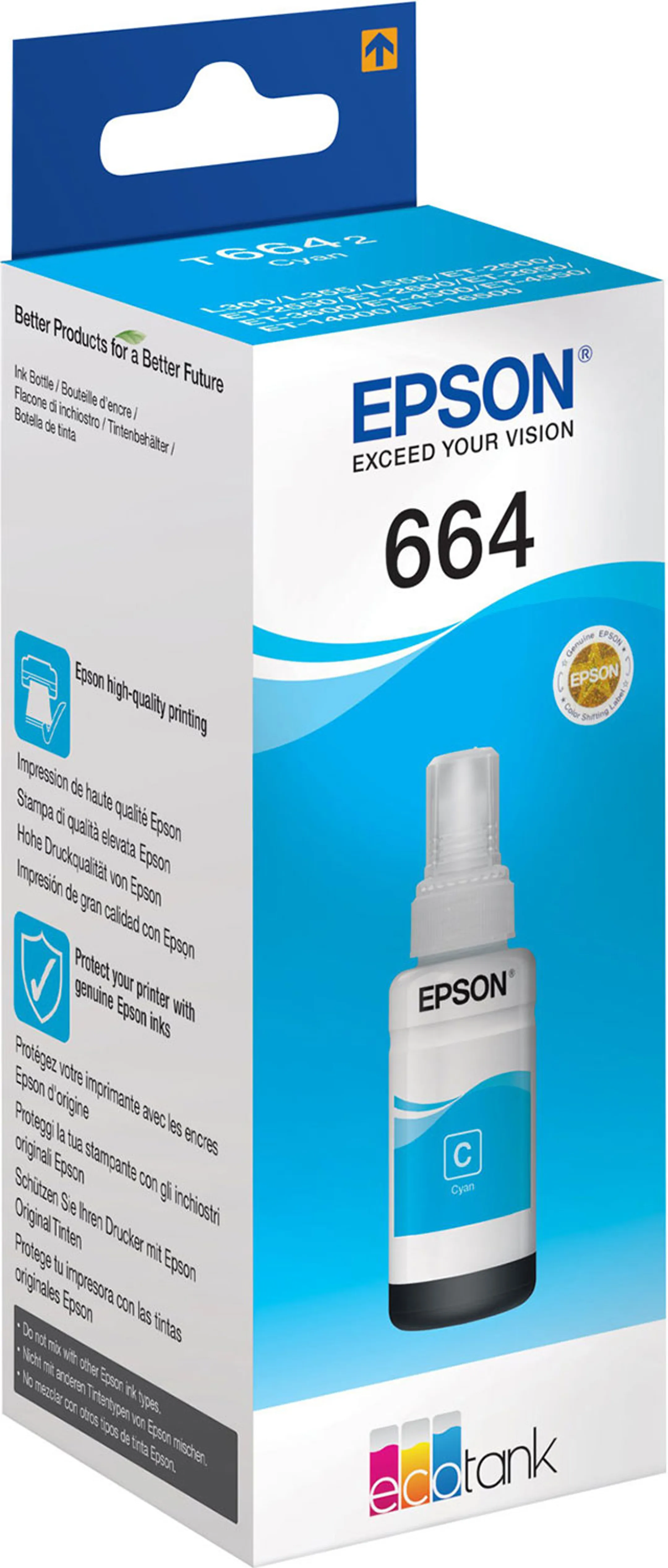 Bouteille EcoTank T6642 - 70 ml. - Cyan