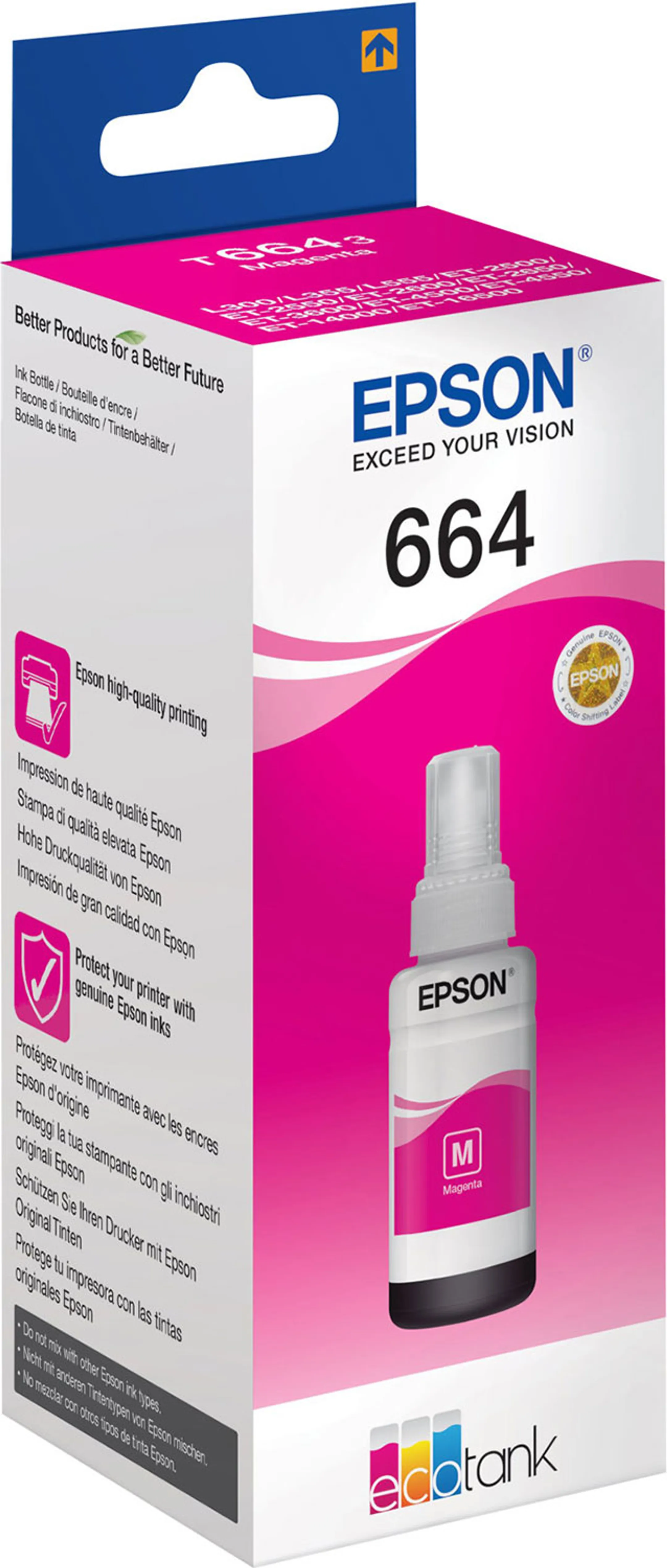 EcoTank-fles T6643 - 70 ml. - Magenta