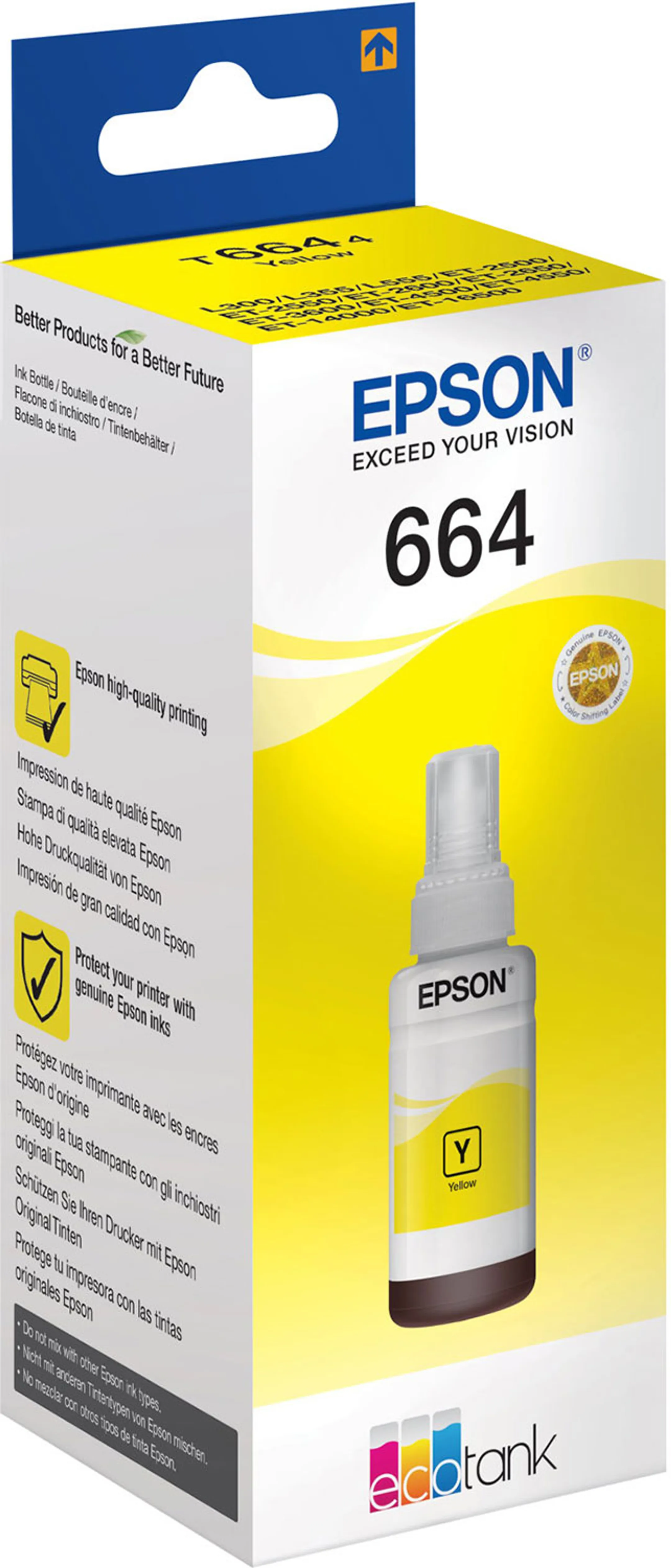Epson EcoTank-fles T6644 - 70 ml. - Geel image