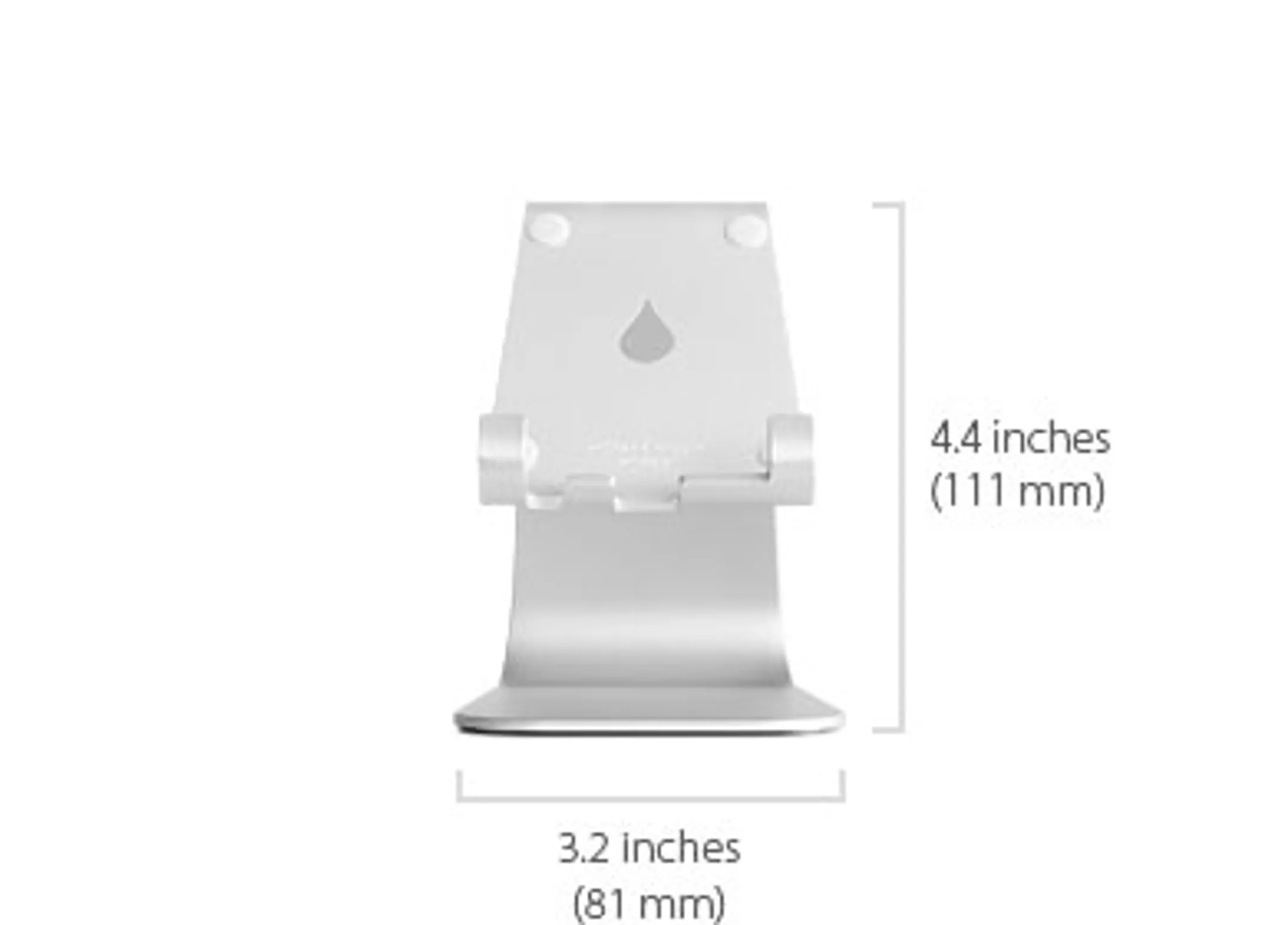 Rain Design mStand mobile support pour iPhone et iPads à 8" - Argent image