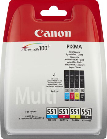 Canon Cli 551 4 Kleuren Chromalife 100 Pack canon kopen in de aanbieding