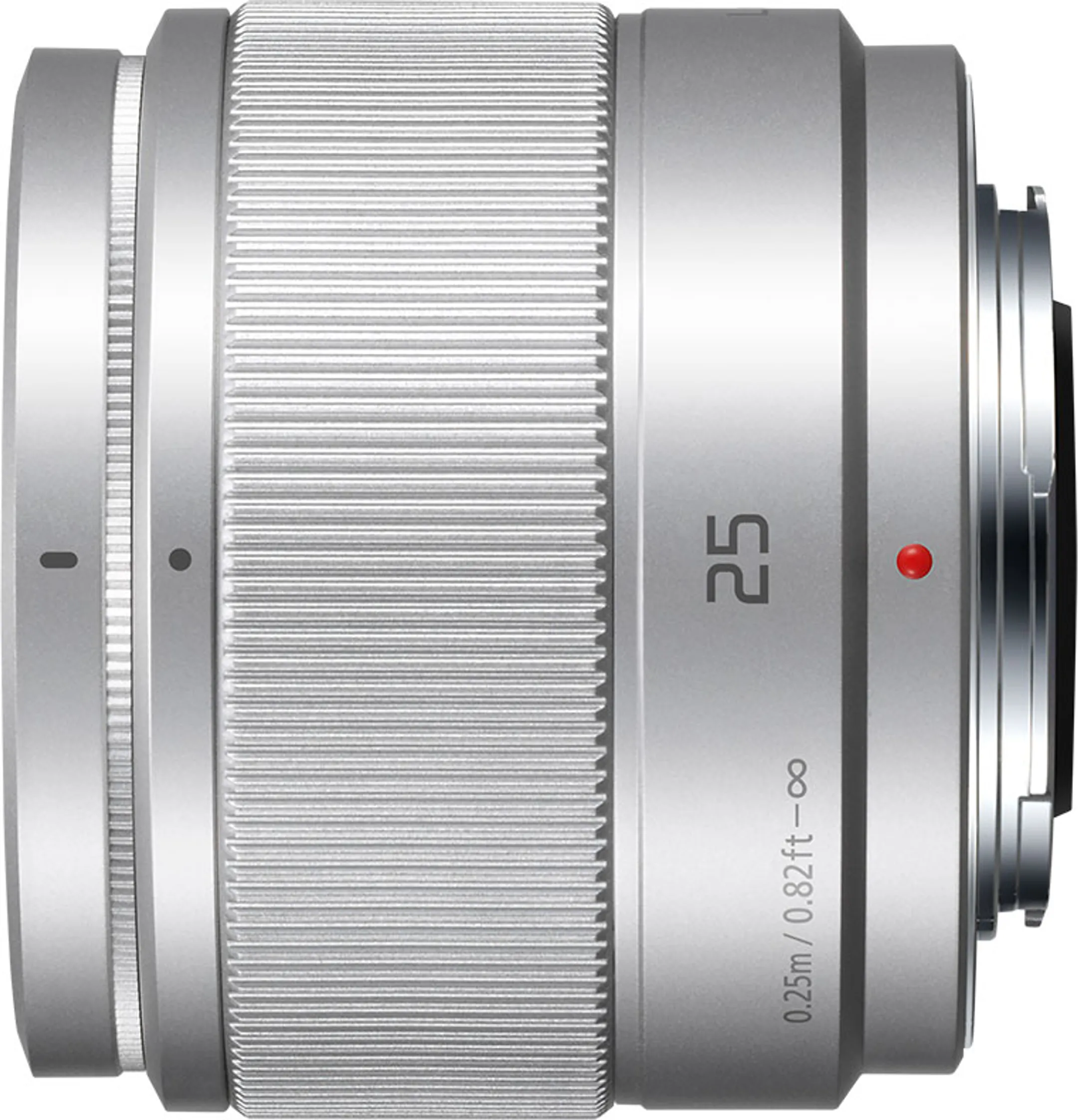 Panasonic Lens Lumix G 25 mm. / F1.7 ASPH. H-H025E Zilver image