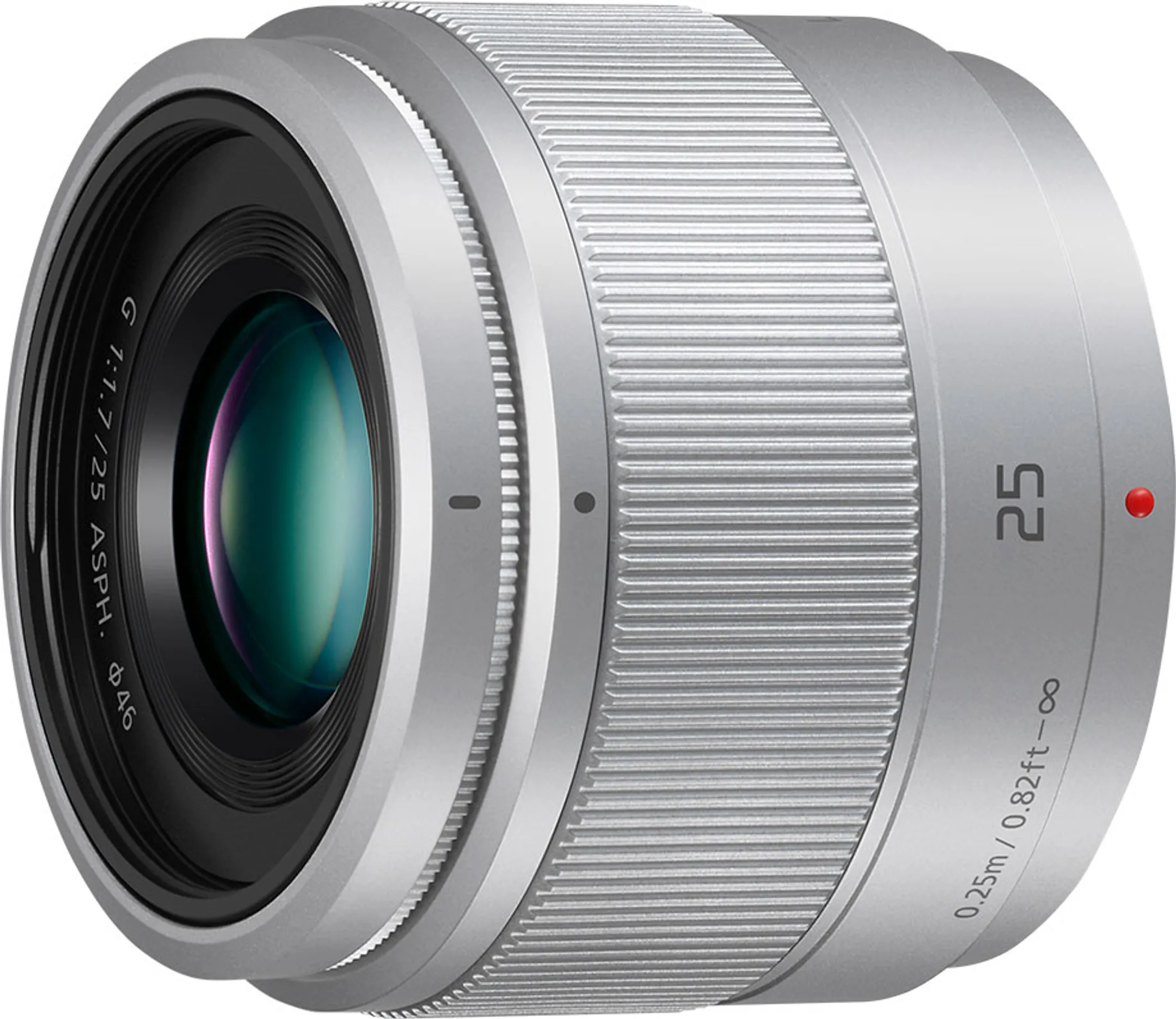 Panasonic Lens Lumix G 25 mm. / F1.7 ASPH. H-H025E Zilver image