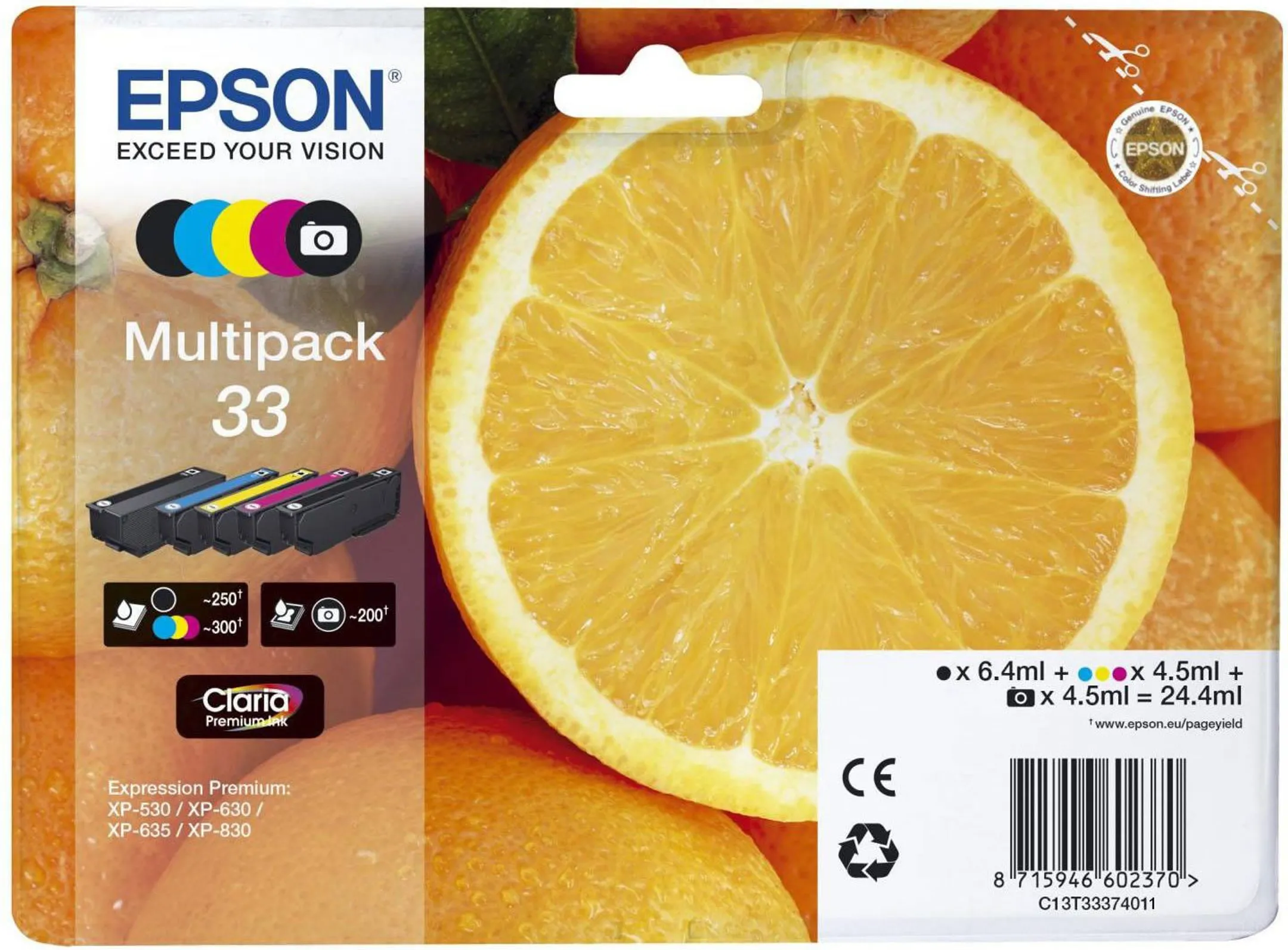 T33 5-kleuren Claria Premium Ink Multipack