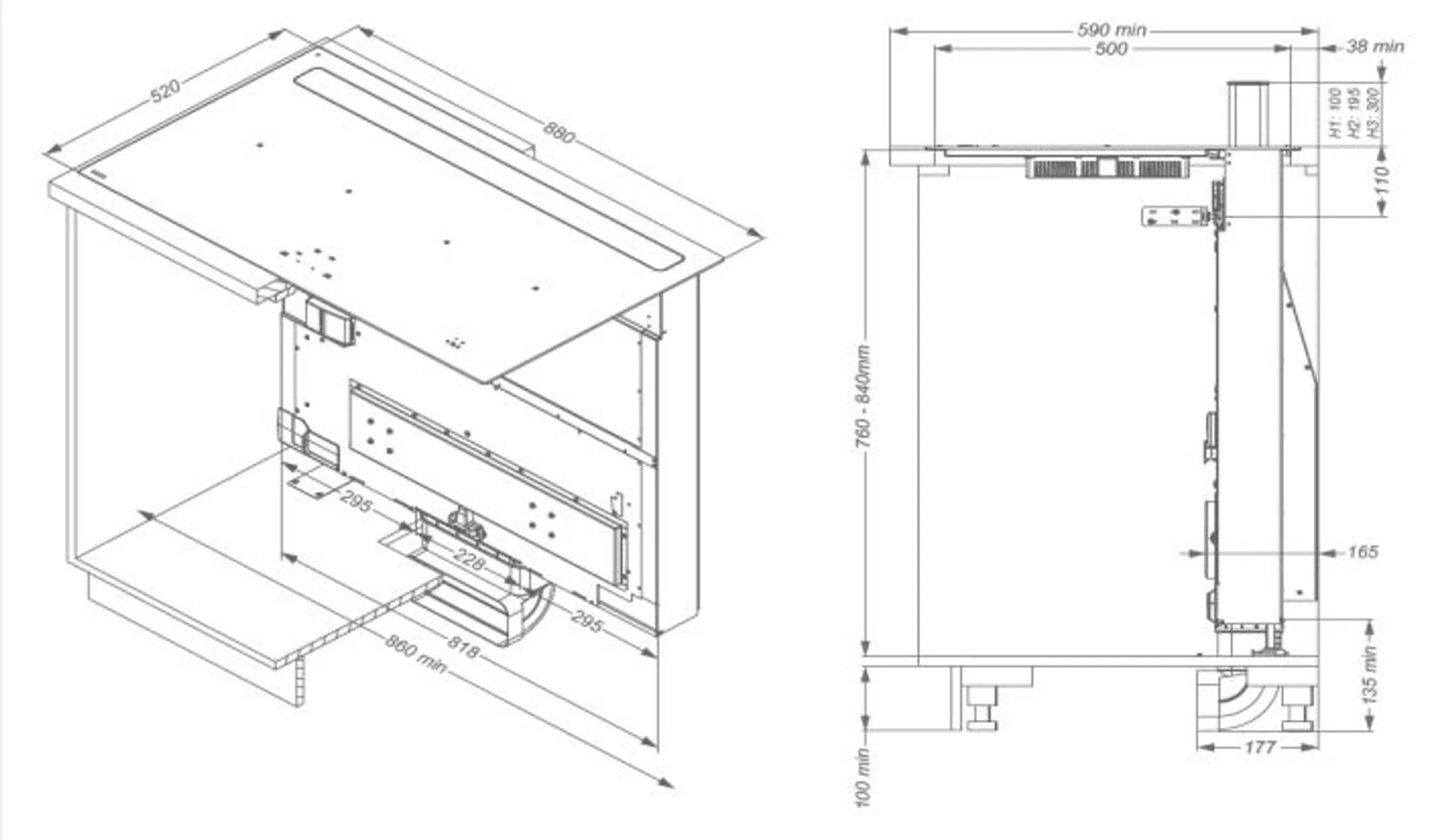 Novy Taque avec hotte intégrée 1821 PANORAMA image