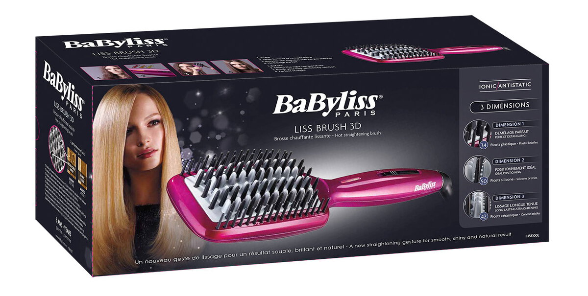 Babyliss Brosse lissante Liss Brush 3D HSB100E Krëfel les meilleurs