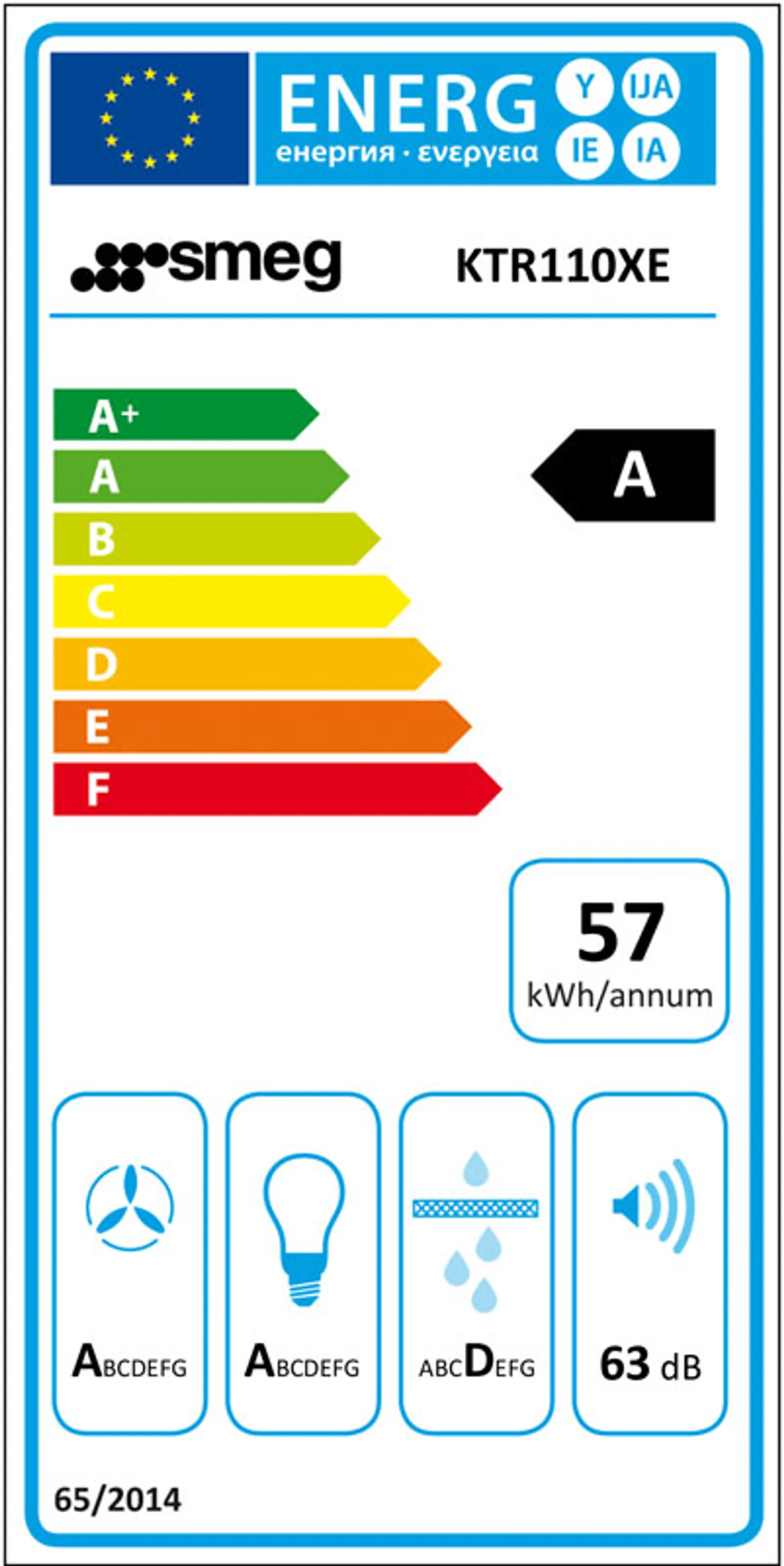 Smeg Wanddampkap KTR110XE image