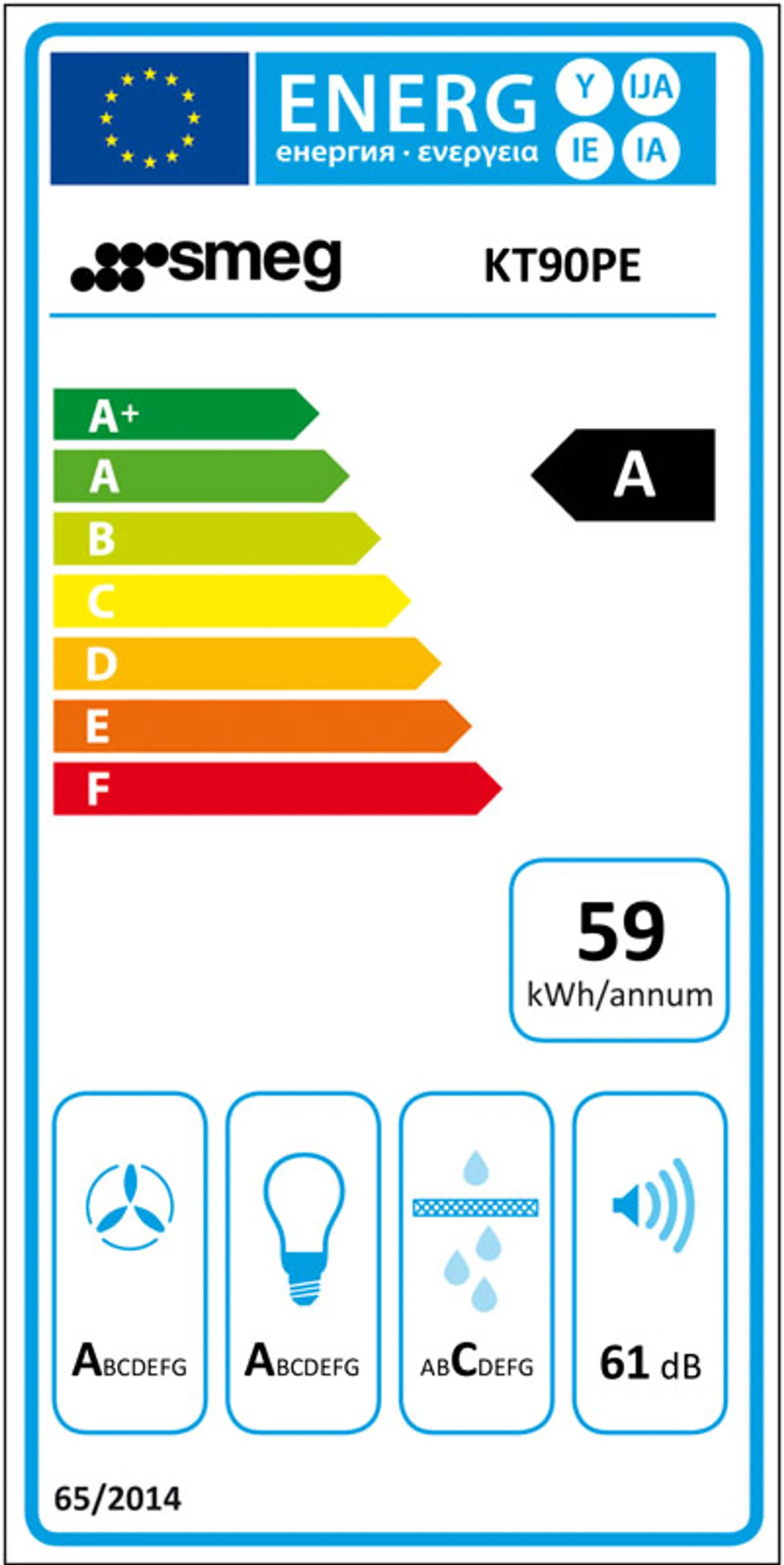 Smeg Wanddampkap KT90PE image