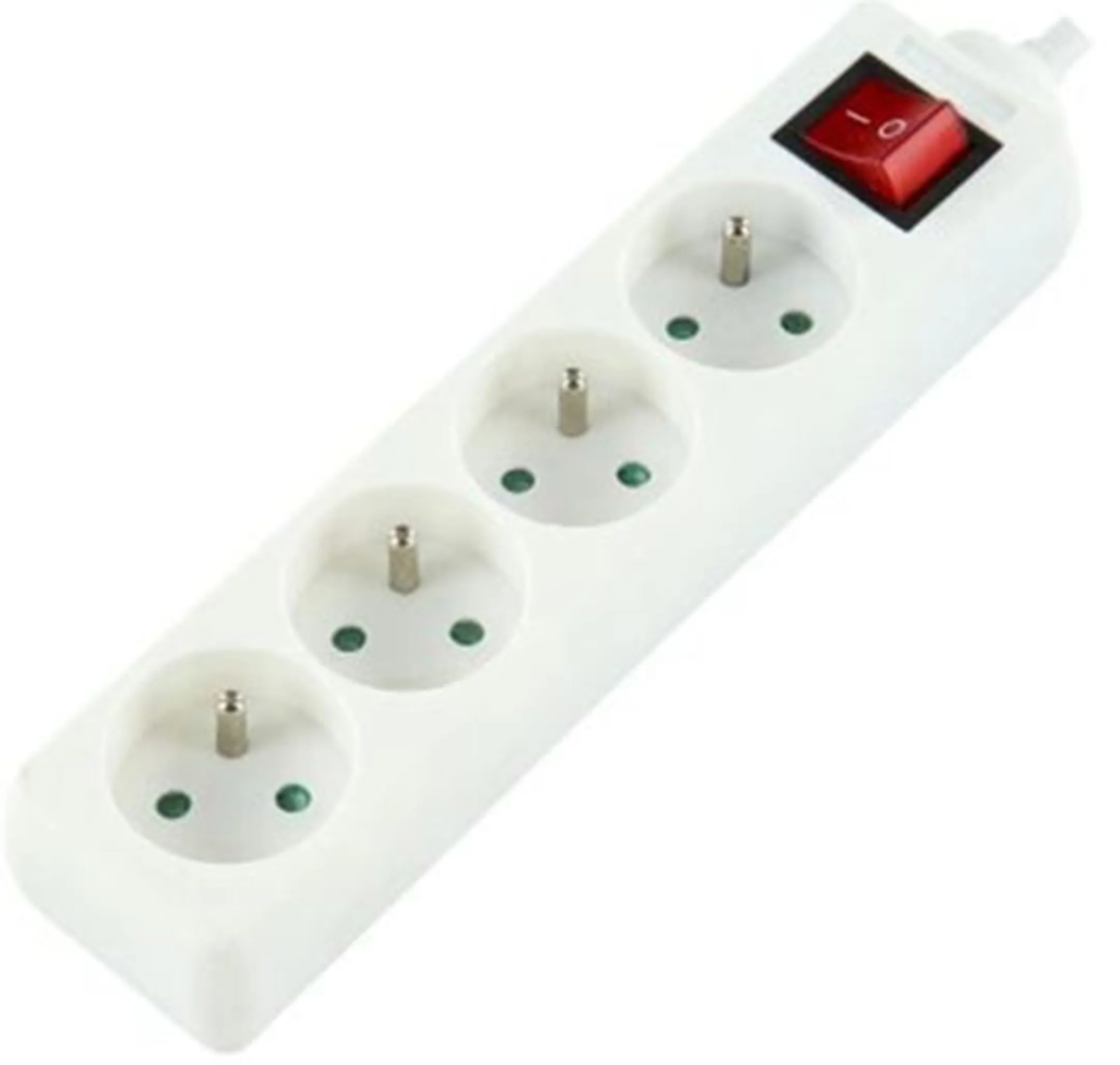 Boîtier multiprise - 1,5m - 4 prises - Blanc
