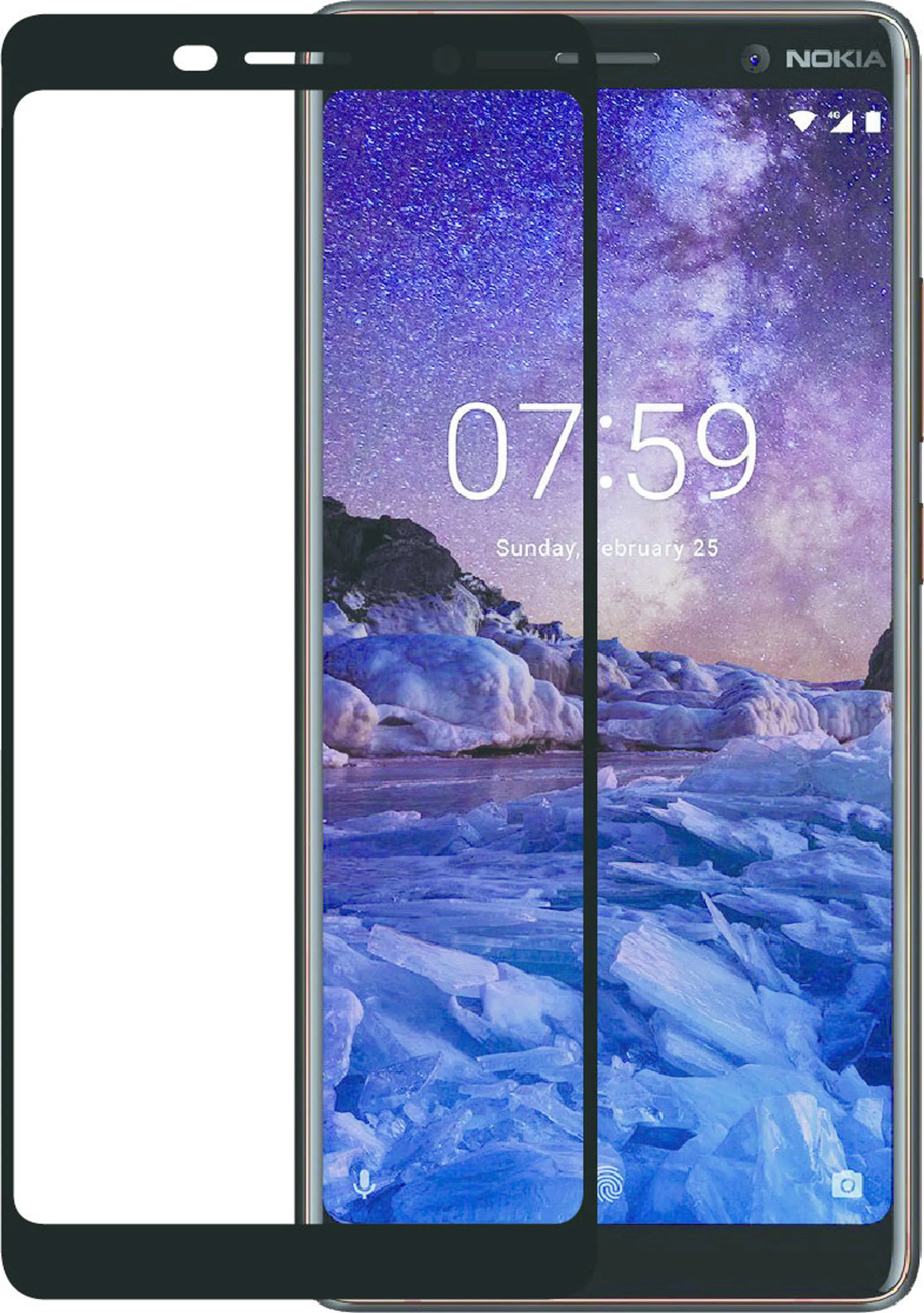 Beschermfolie RINOX ARMOR voor Nokia 7 Plus - Zwart