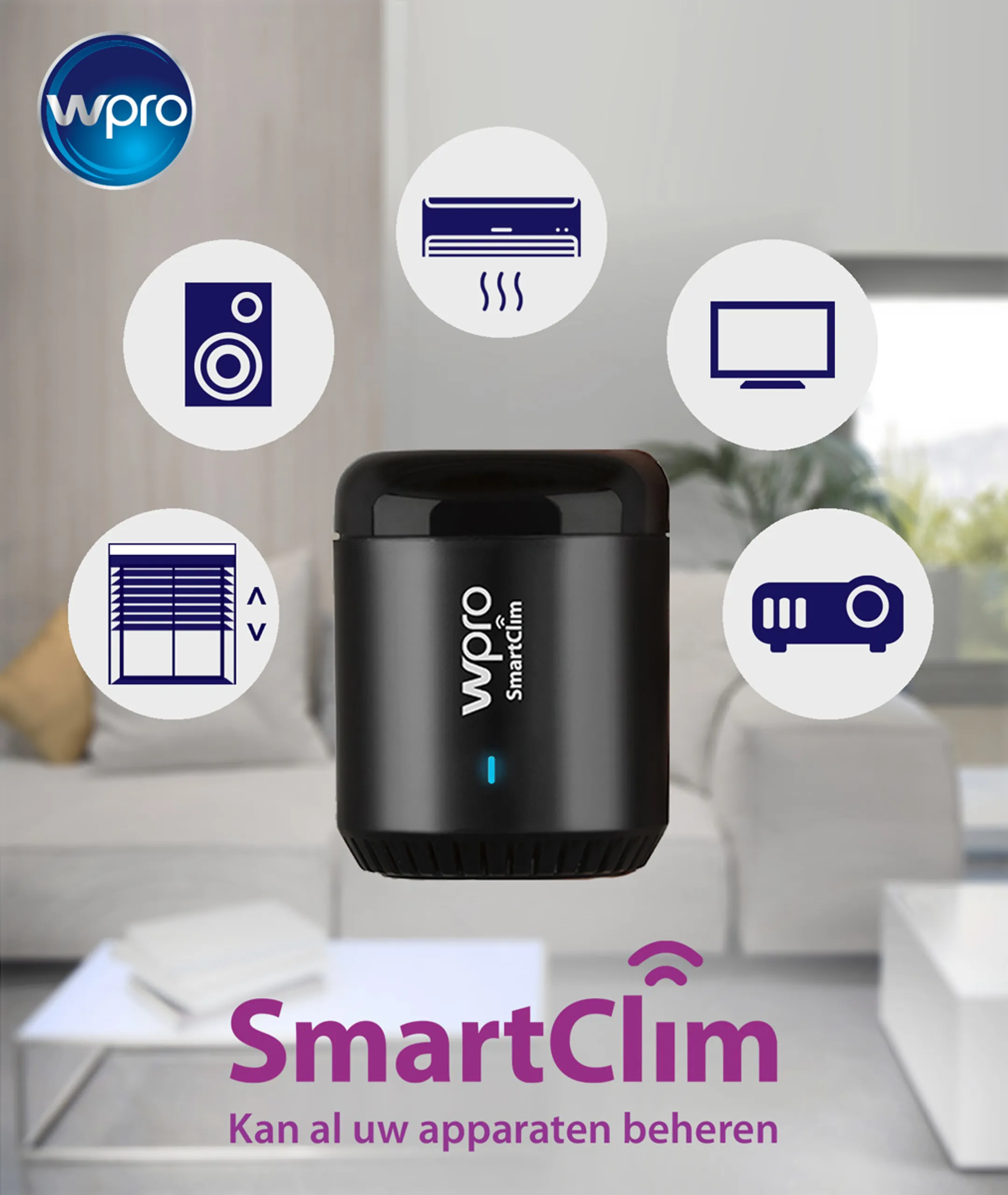 Wpro SmartClim - Universele Wi-Fi afstandsbediening SMART2 image
