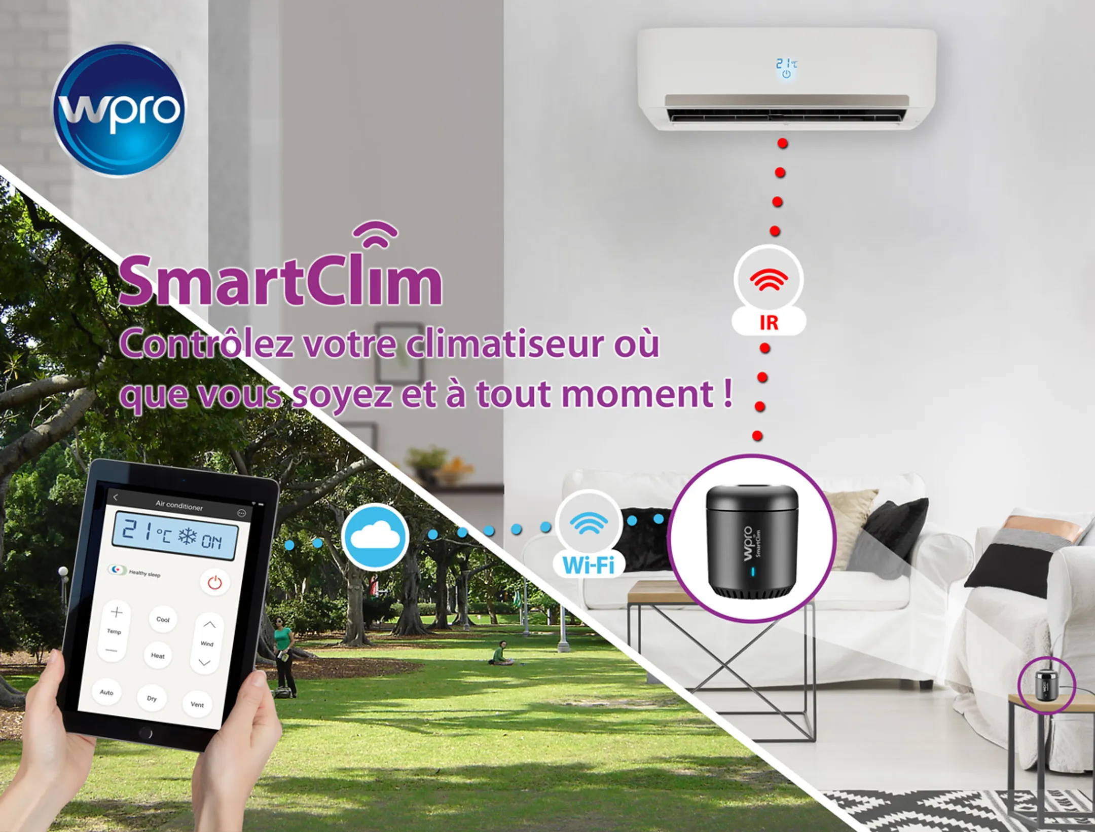 Wpro SmartClim - Universele Wi-Fi afstandsbediening SMART2 image
