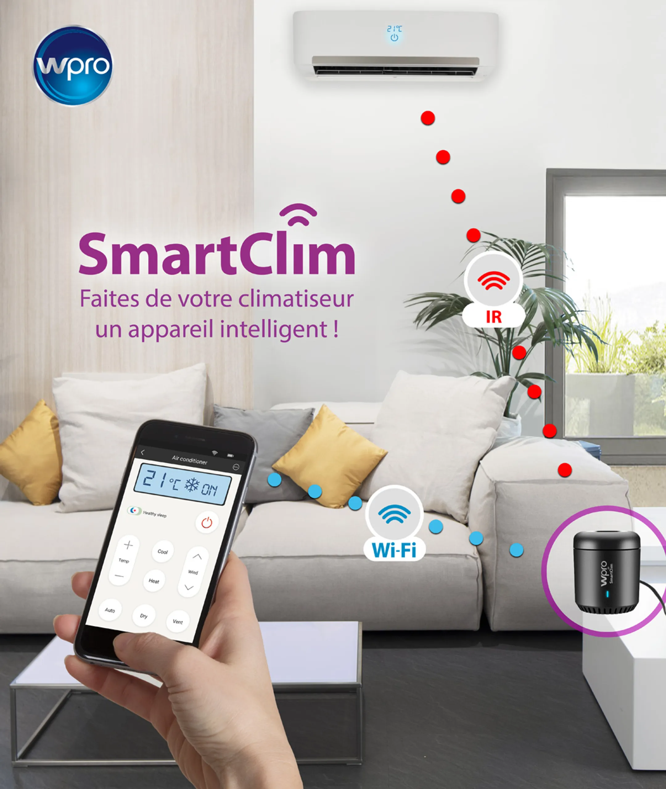 Wpro SmartClim - Universele Wi-Fi afstandsbediening SMART2 image