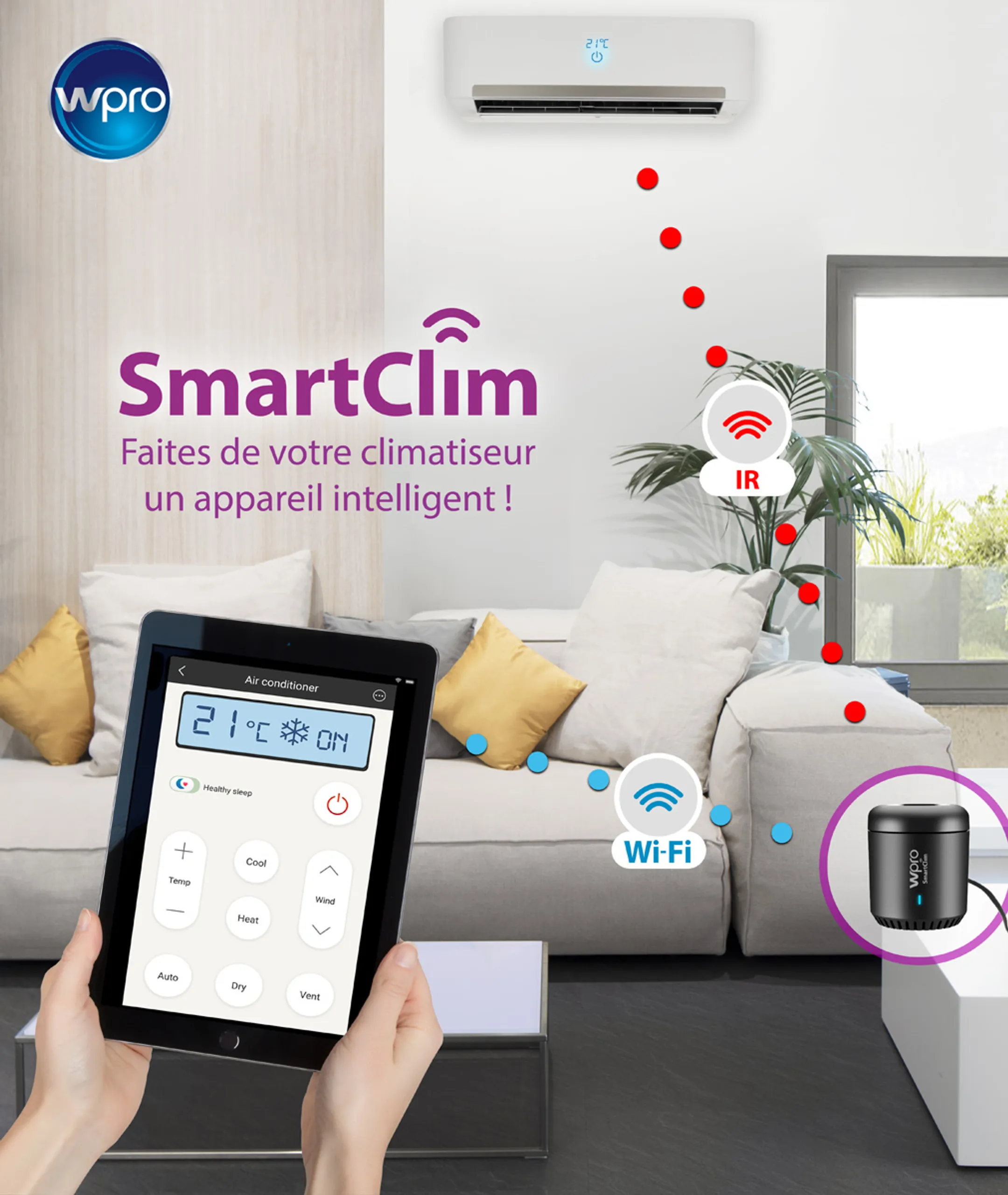 Wpro SmartClim - Universele Wi-Fi afstandsbediening SMART2 image