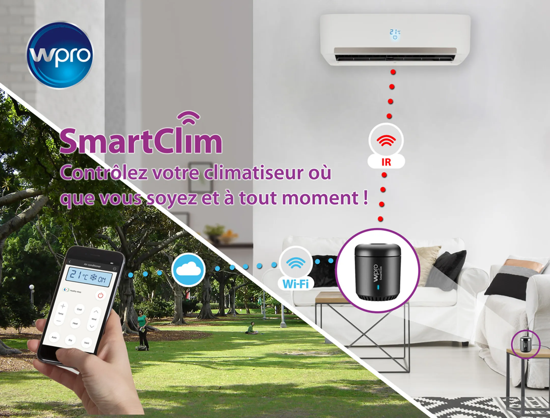 Wpro SmartClim - Universele Wi-Fi afstandsbediening SMART2 image