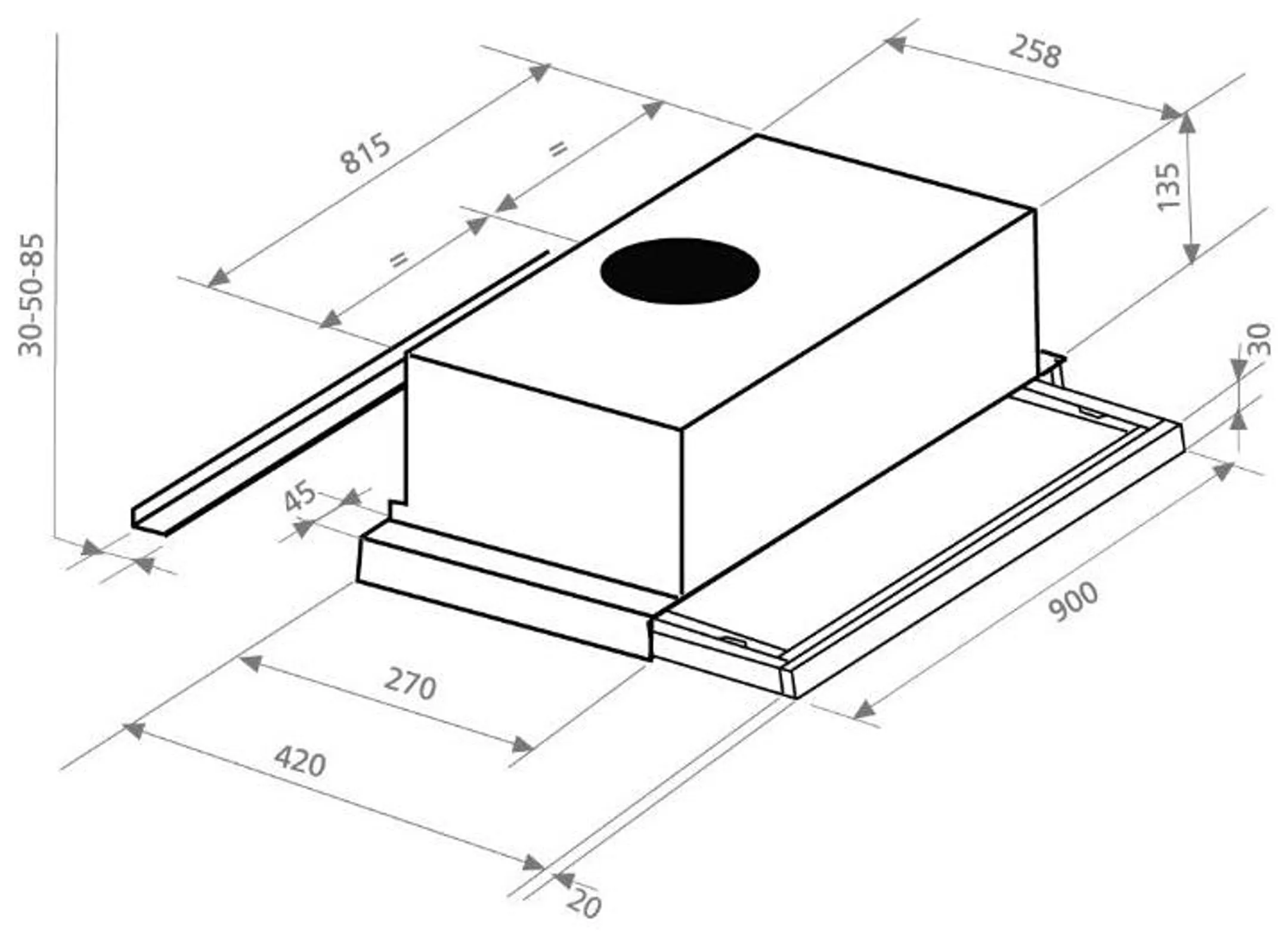 Beko Telescopische dampkap CTB9407X image