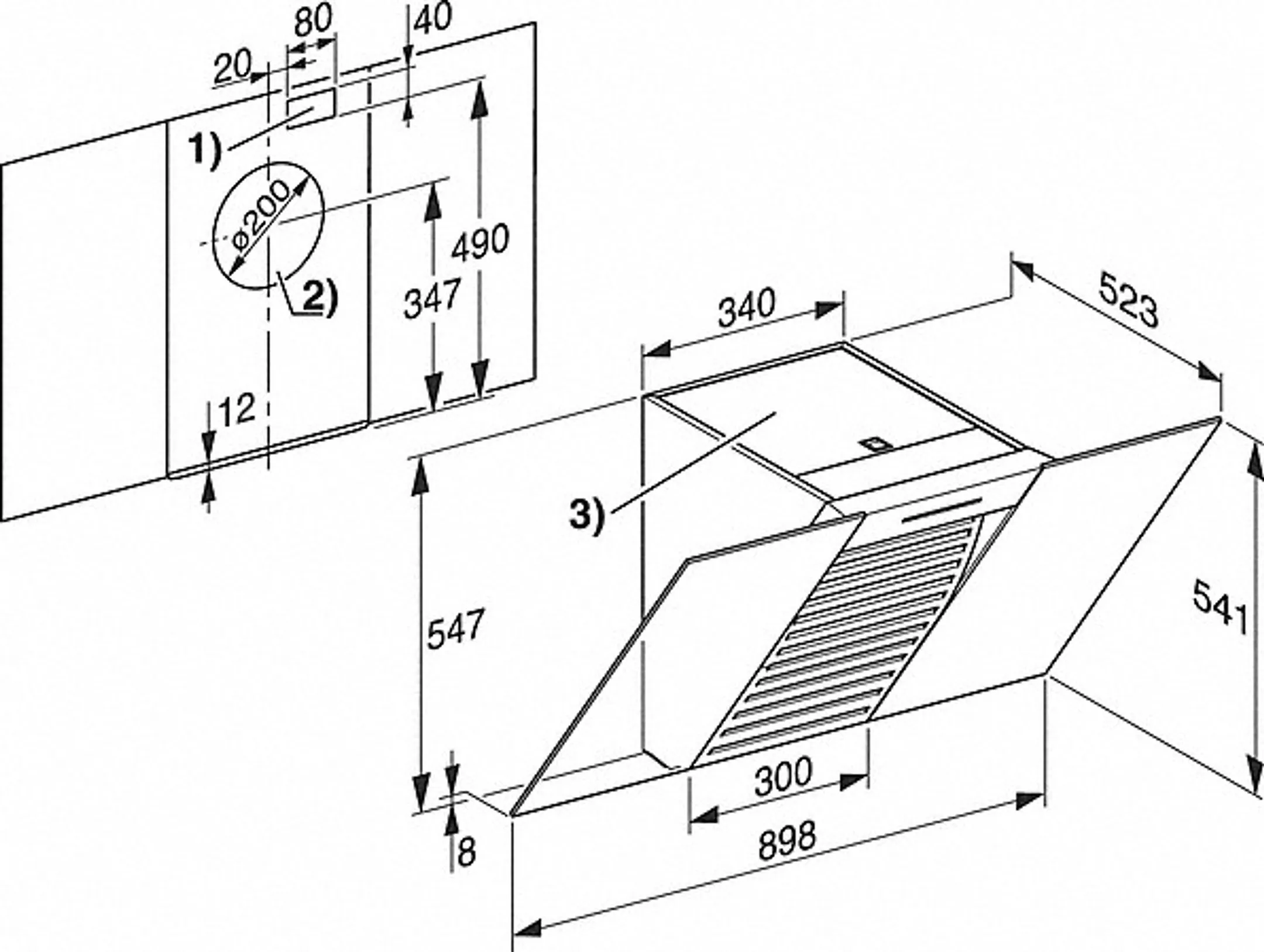 Miele Hotte décorative DA 6096 W OBSW image