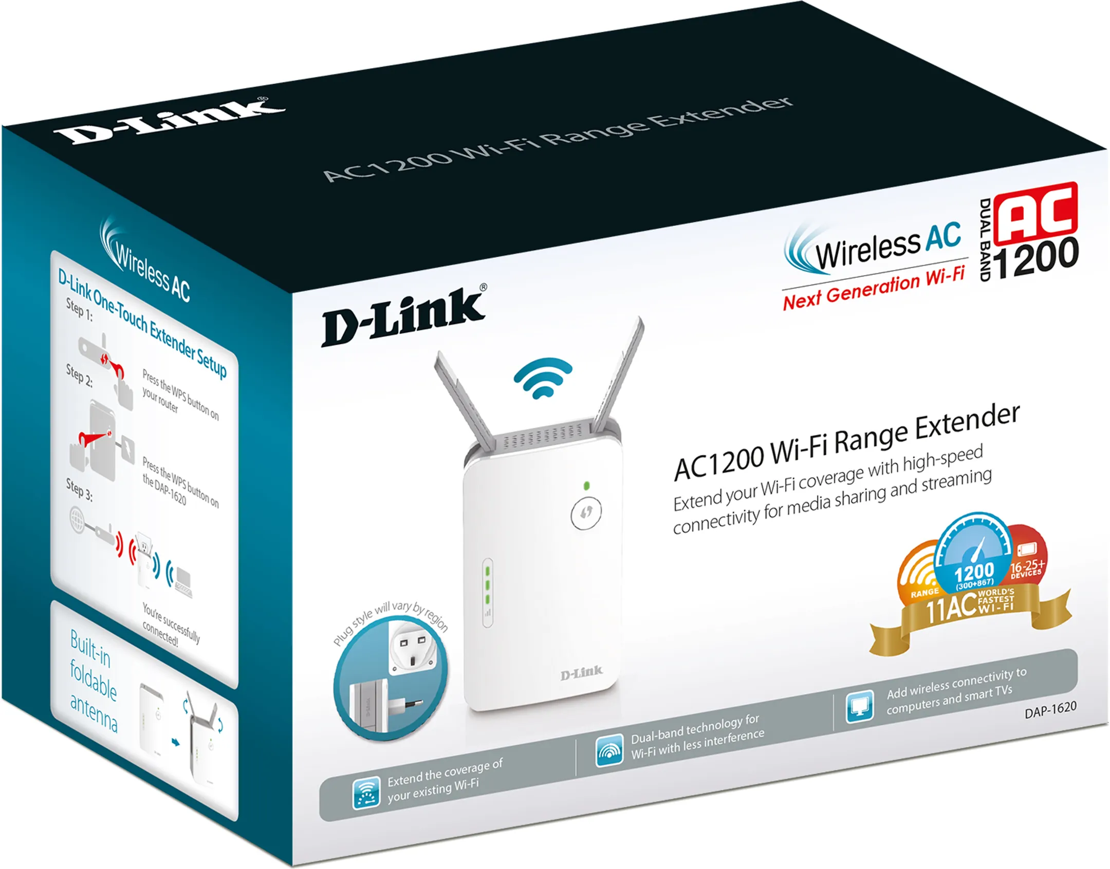 D-Link Répéteur Wi‑Fi AC1200 - DAP-1620/E image