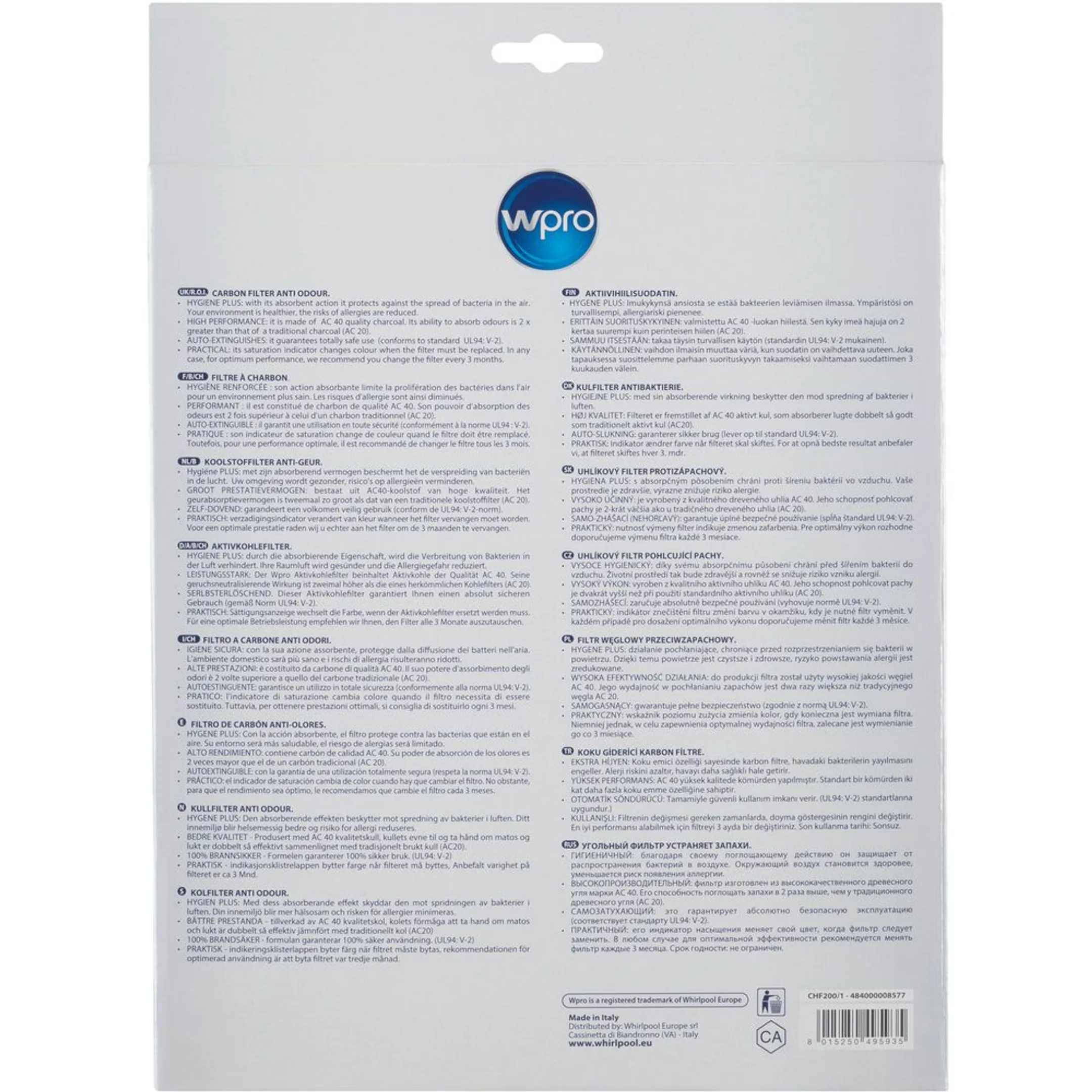 Wpro Koolstoffilter CHF200/1 image