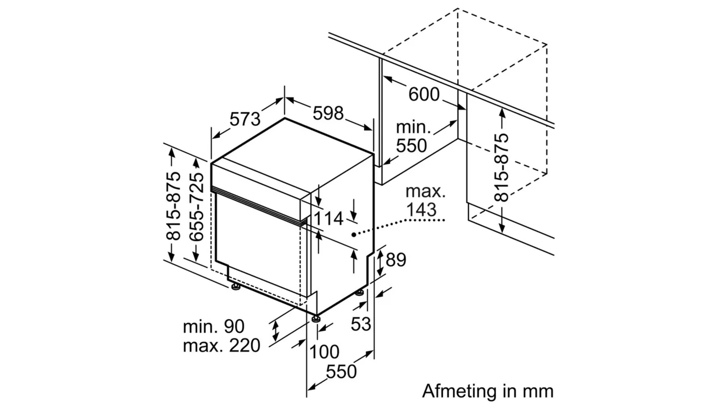 BOSCH Inbouw vaatwasser SMI25AS00E Gratis geleverd!