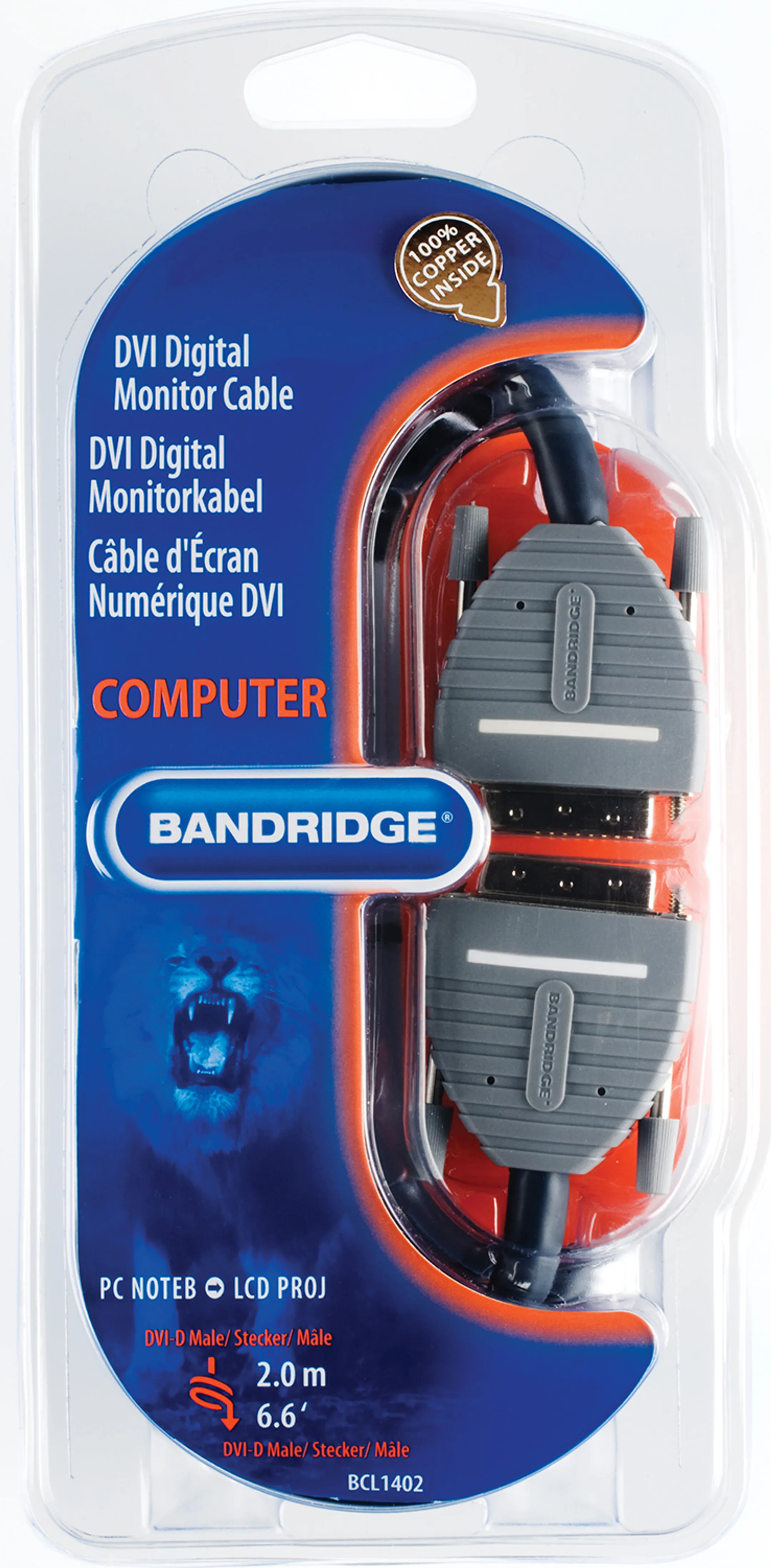 Bandridge Câble DVI-D - 2 m - BCL1402 image