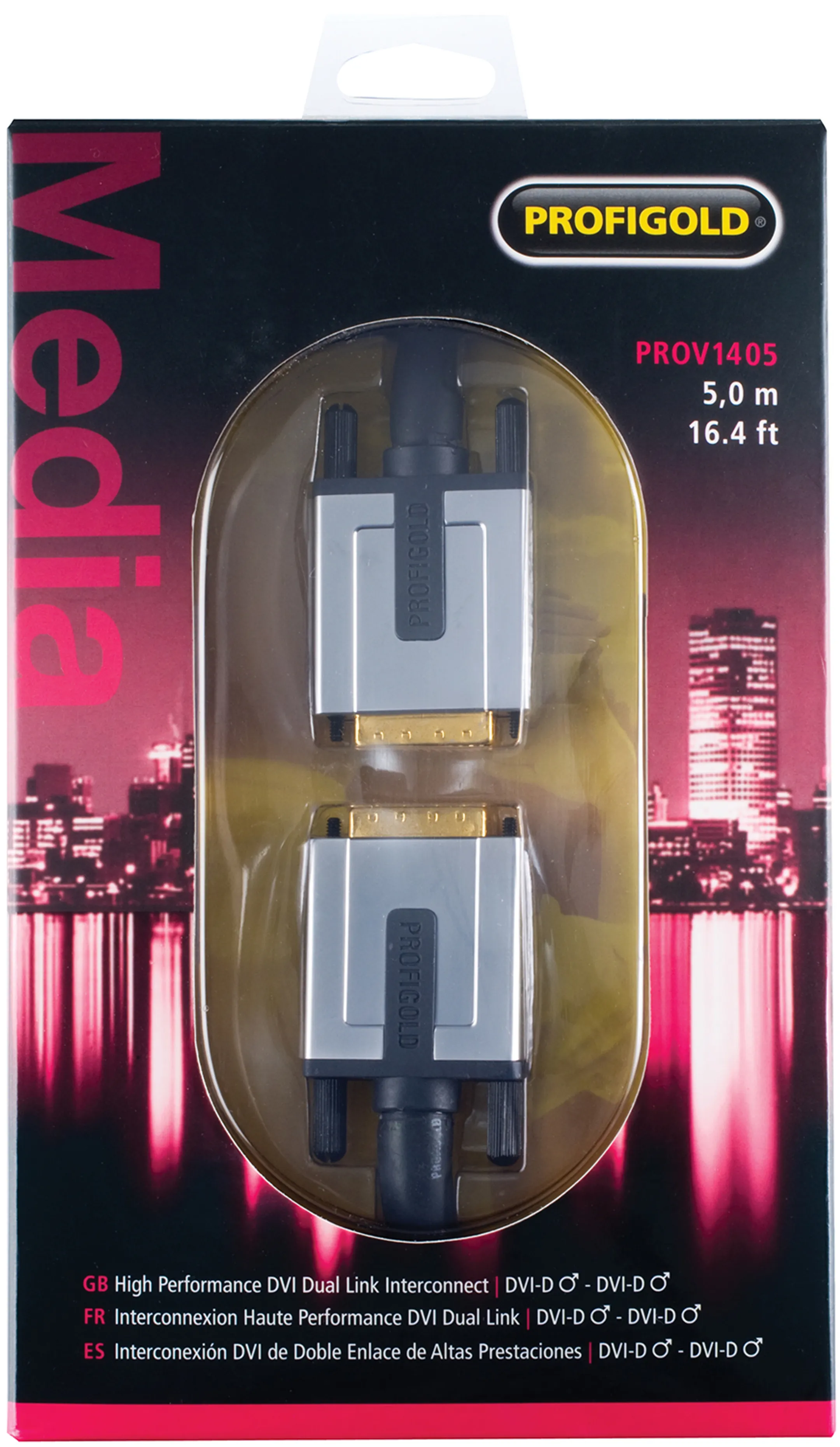 Profigold DVI-D-kabel - 5 m - PROV1405 image