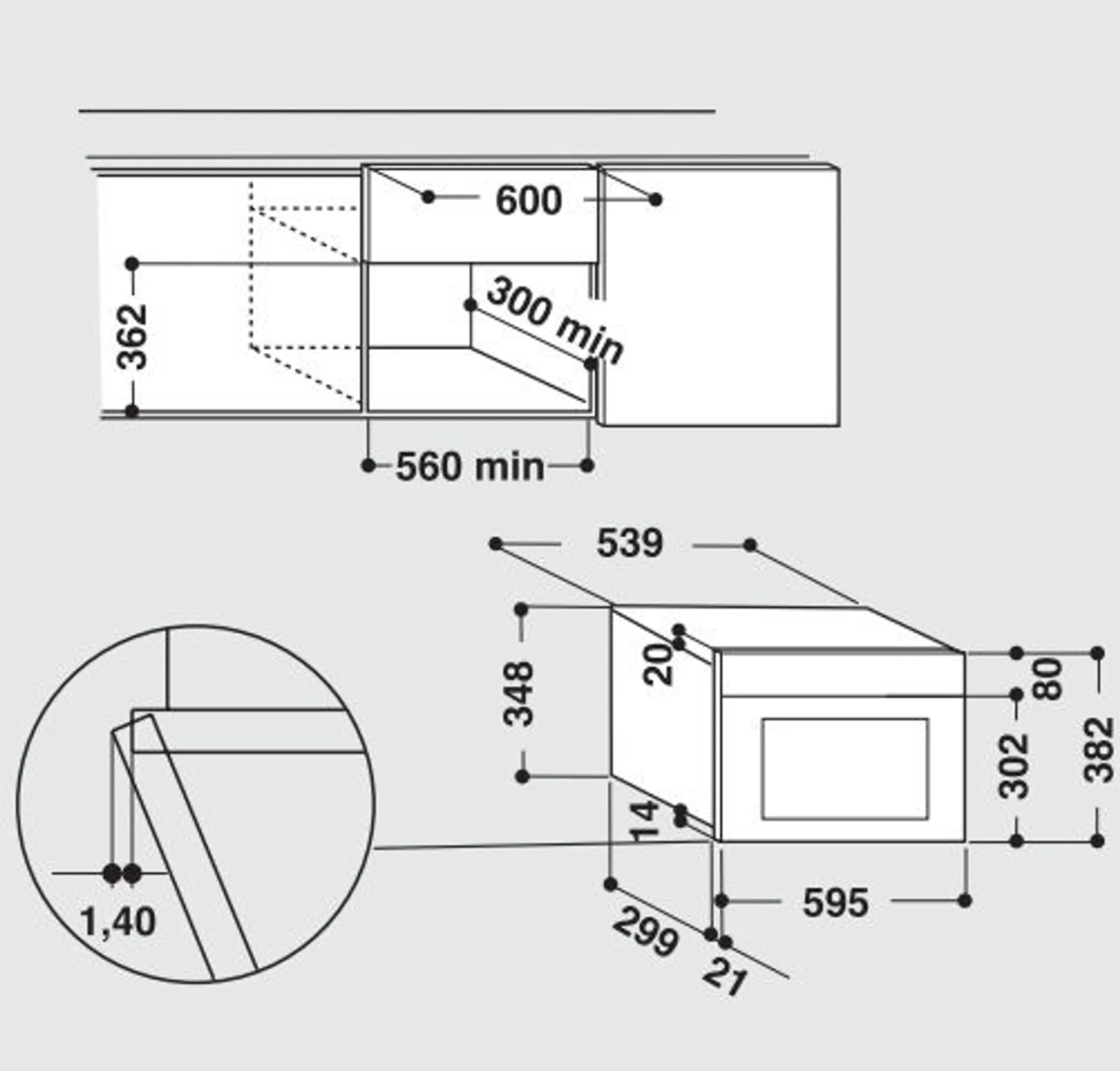Whirlpool Micro-ones encastrable AMW 423 IX image