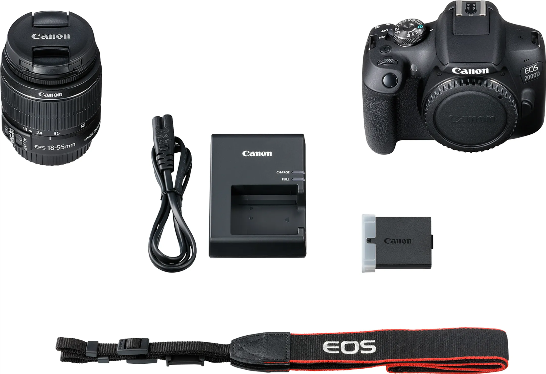 Canon EOS 2000D 18-55 mm + 16 GB SD-kaart + draagtas image