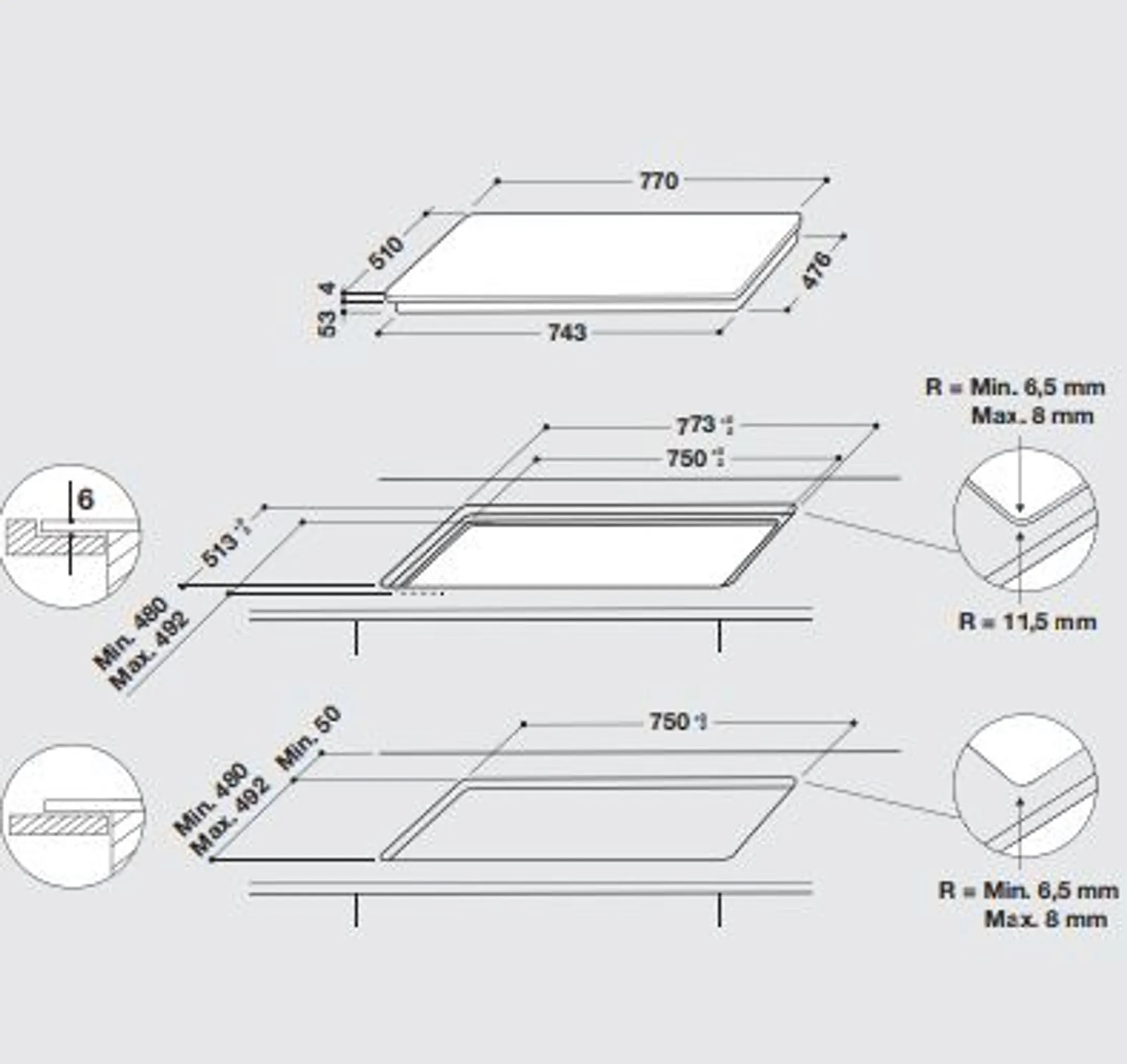 Whirlpool Inductiekookplaat SMP 778 C/NE/IXL image