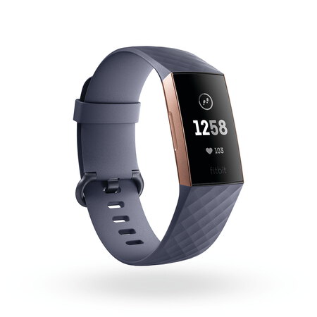 Fitbit Charge 3 Rose Goldblue Grey fitbit kopen in de aanbieding