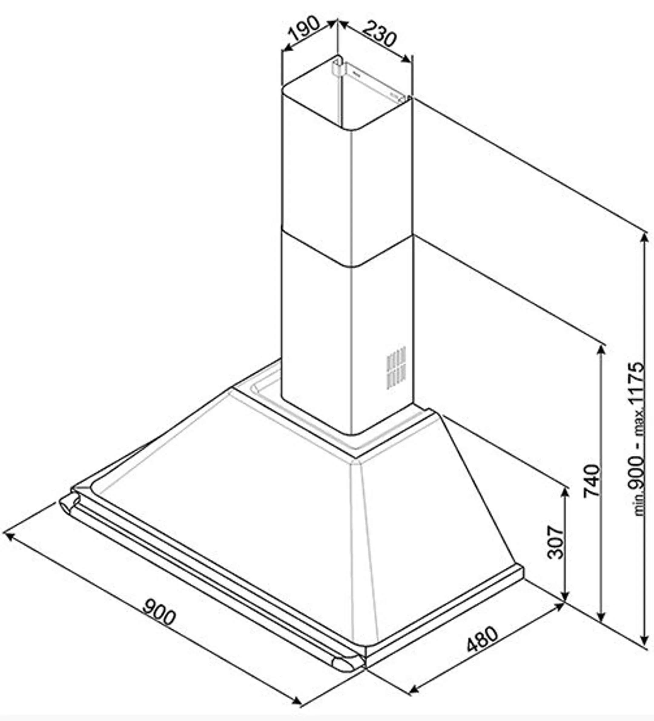 Smeg Wanddampkap KT90PE image