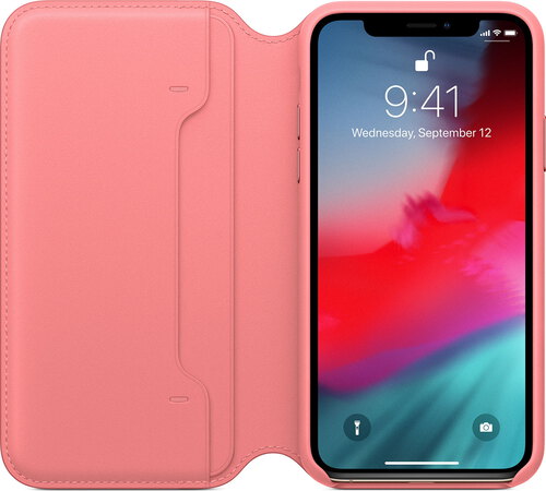 Apple Leren Folio Hoesje Voor Iphone Xs Pioen Mrx12Zma apple kopen in de aanbieding
