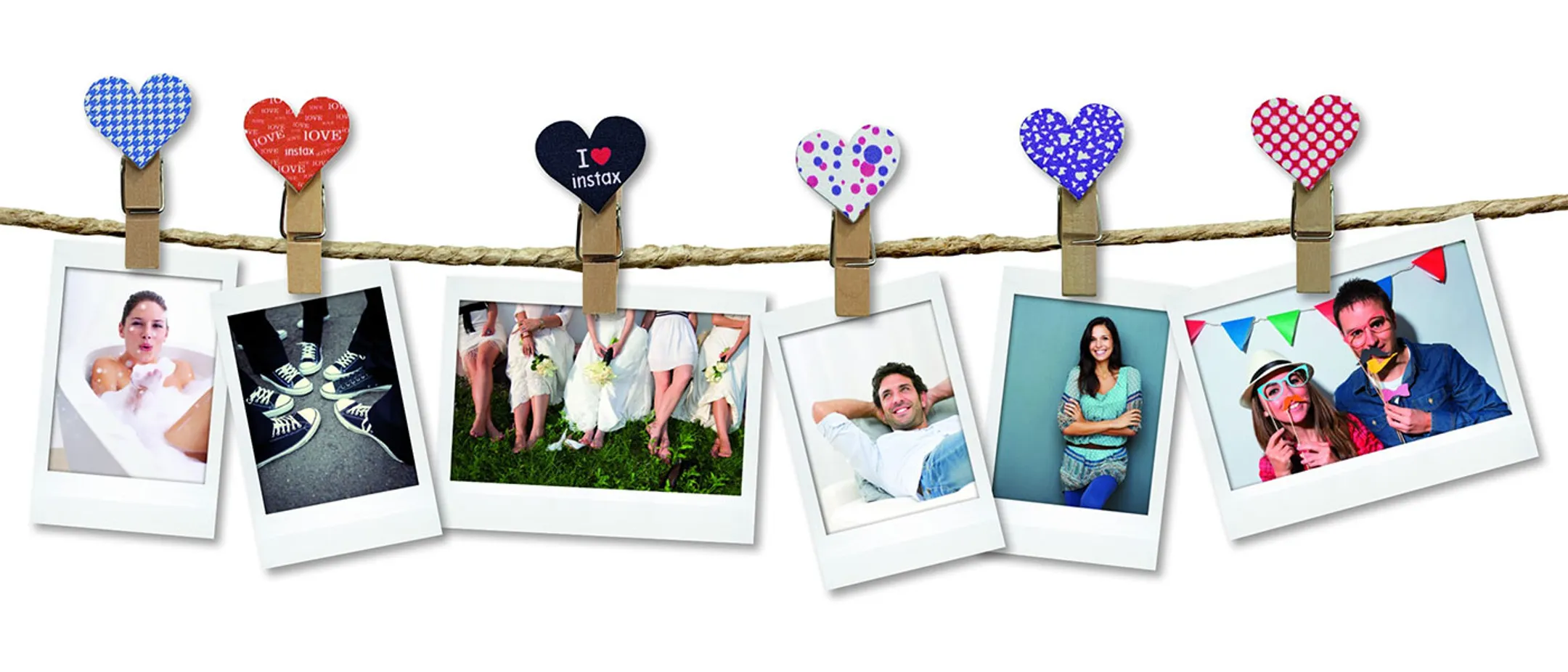 Fujifilm instax design clips - dessin coeur - 10 pièces image