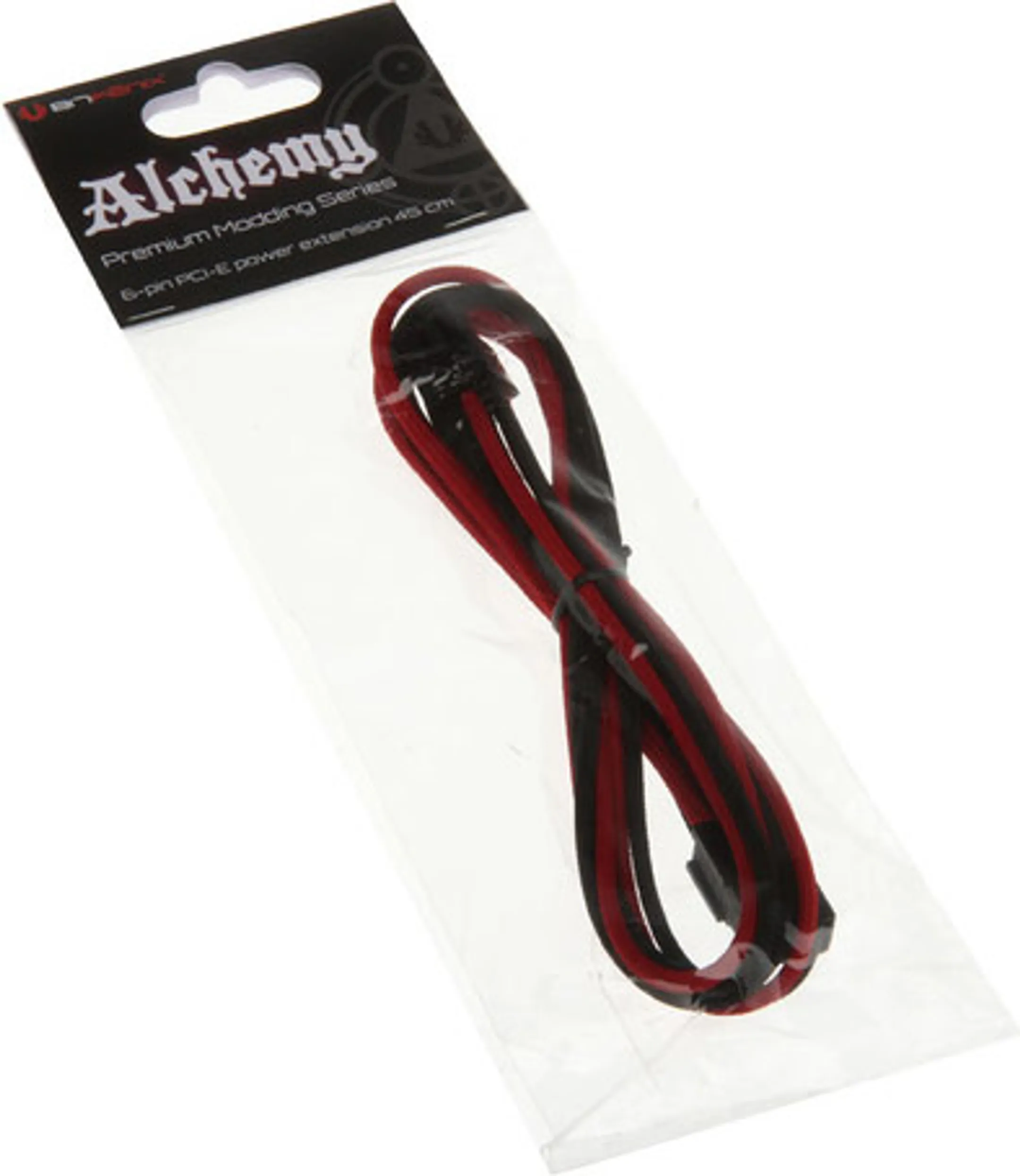 Bitfenix Alchemy 6-pin video card extension cable Red - BFA-MSC-6PEG45RKK-RP image