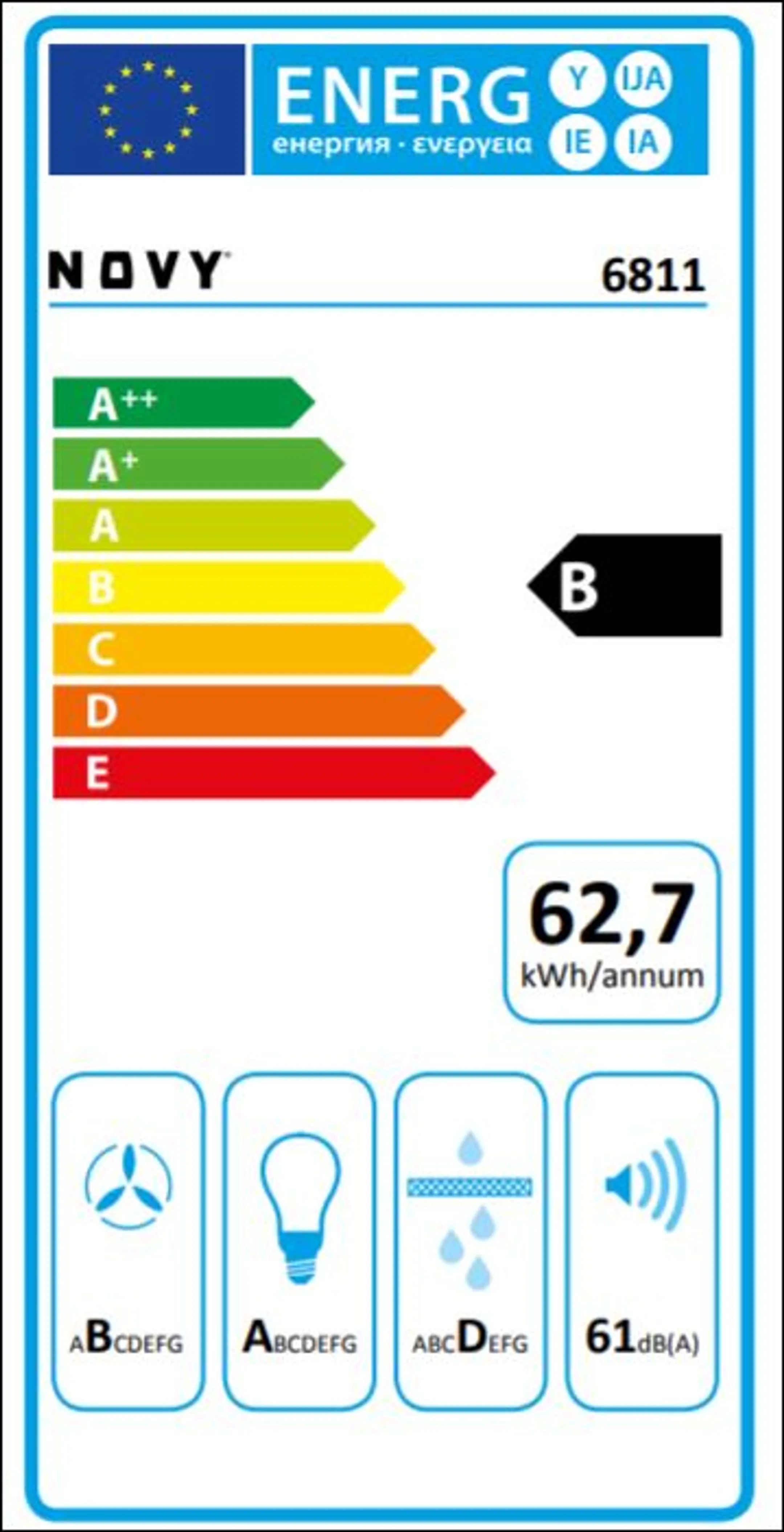Novy Plafonddampkap 6811 PURE'LINE COMPACT image