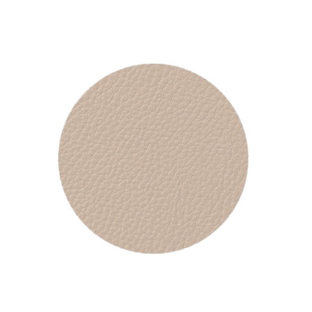 Glasonderzetters *4 - Nappa Taupe - Ø10cm
