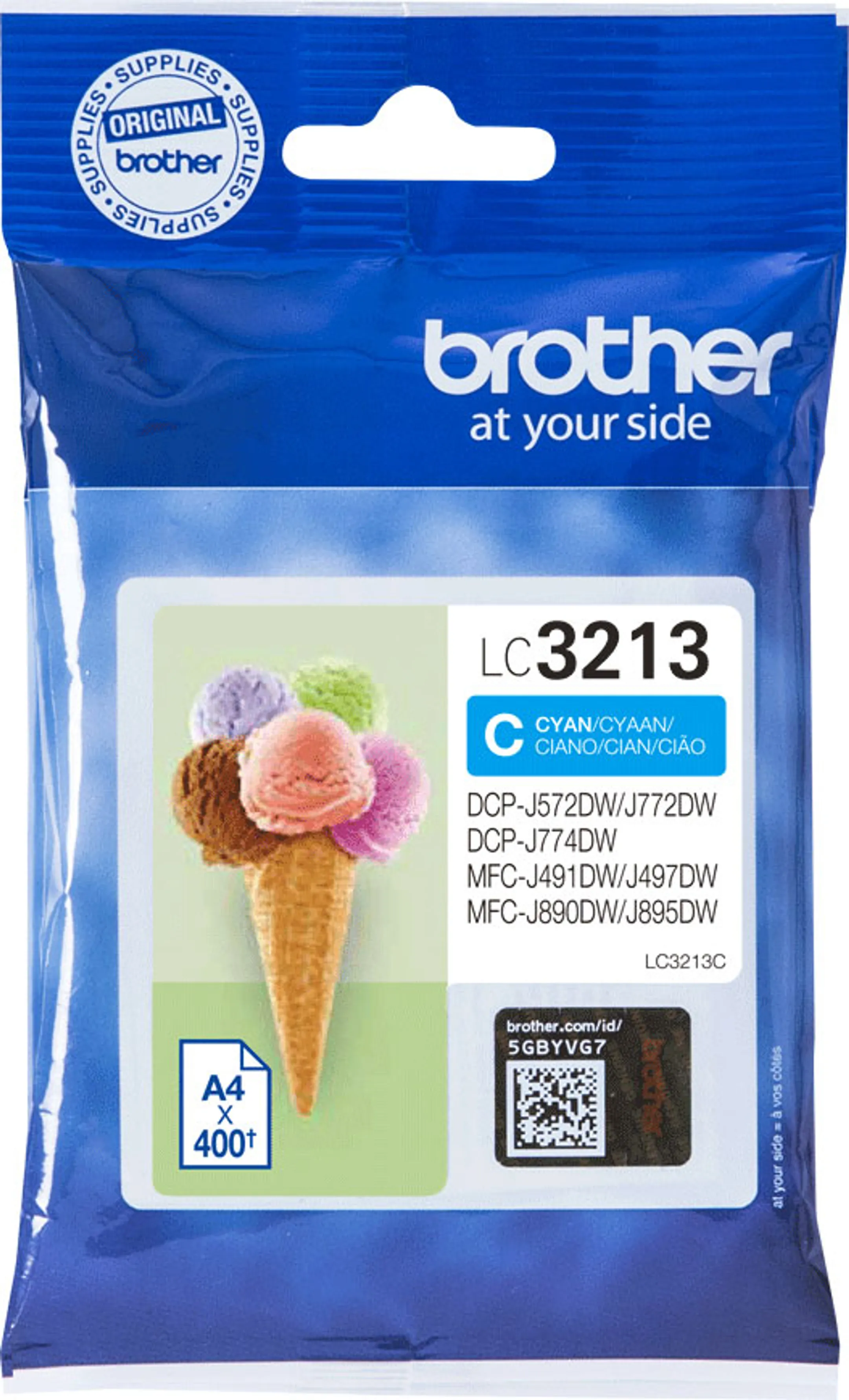 Brother Inktpatroon LC3213C Cyaan image