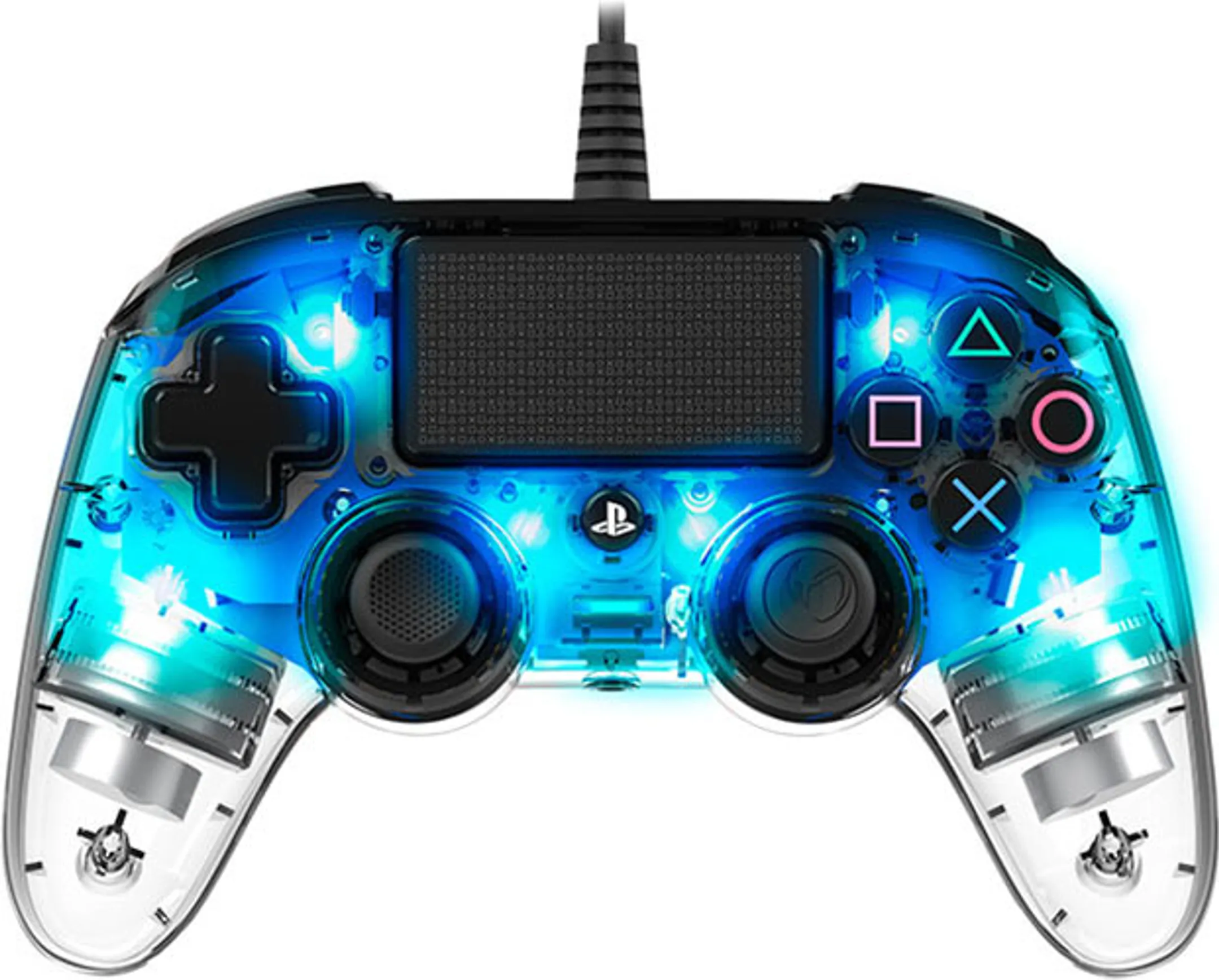 PS4 Wired Illuminated Compact Controller - Bleu