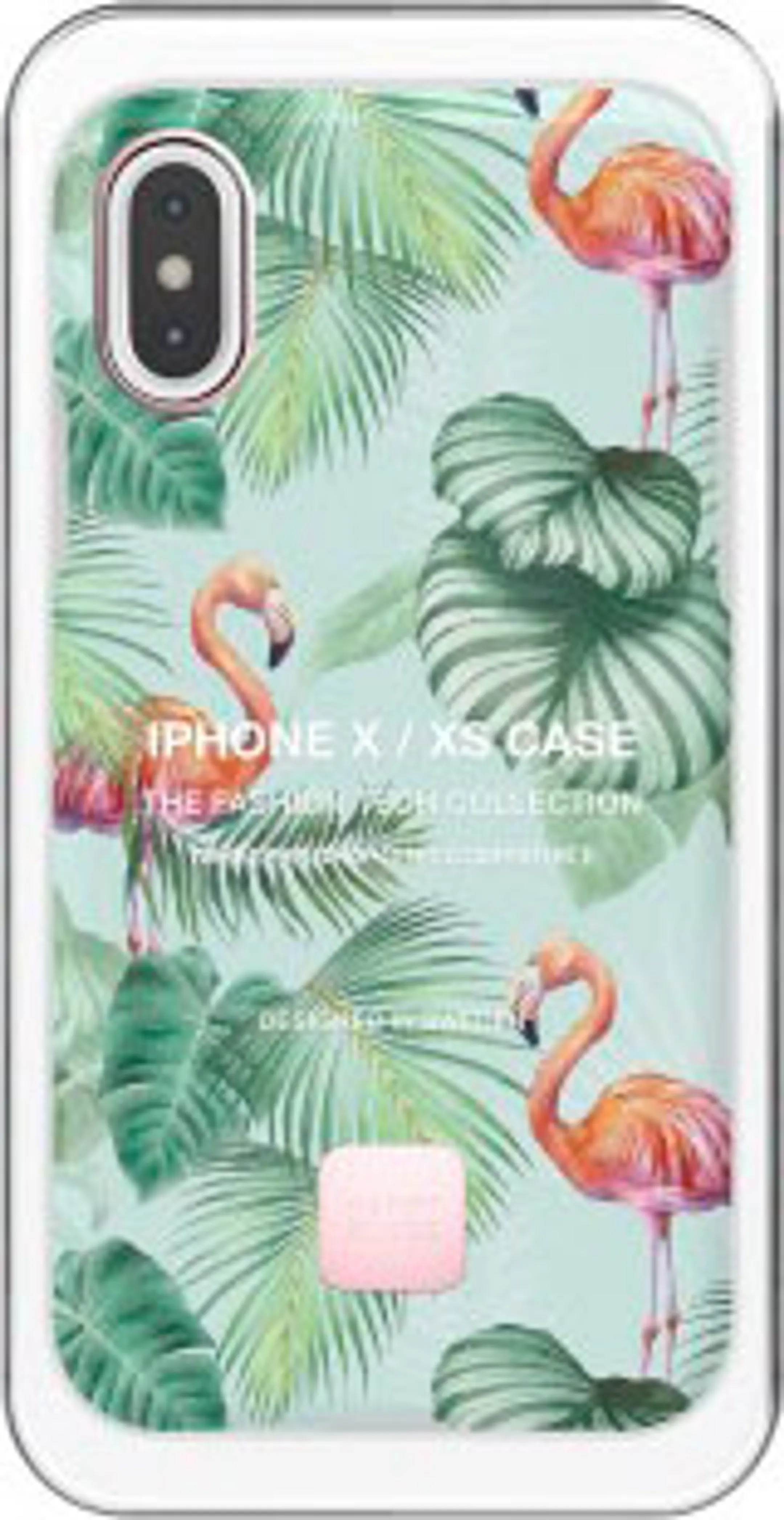 Happy Plugs Backcover voor iPhone X of Xs - Pink Flamingos image