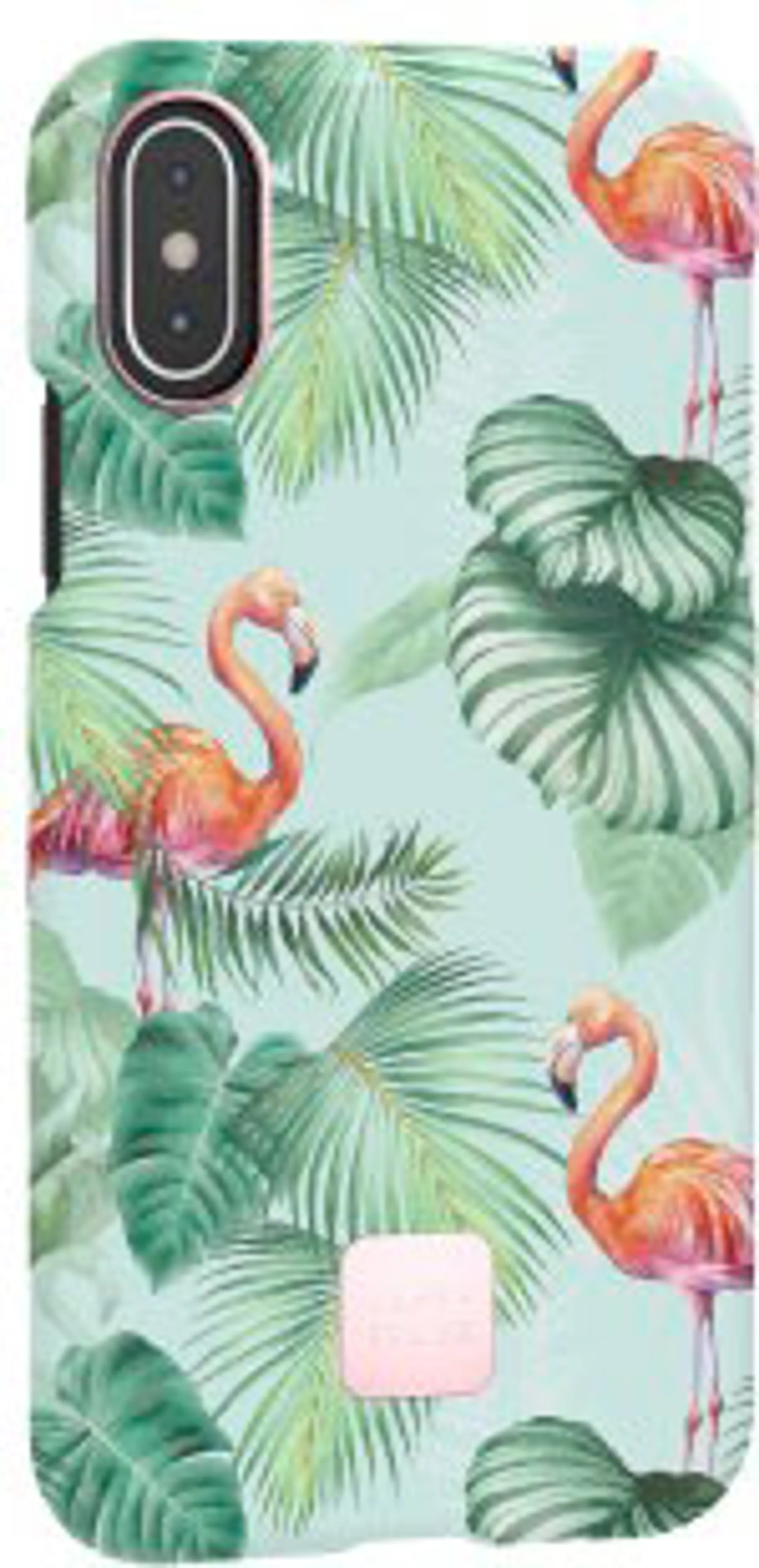 Coque pour iPhone X ou Xs - Pink Flamingos