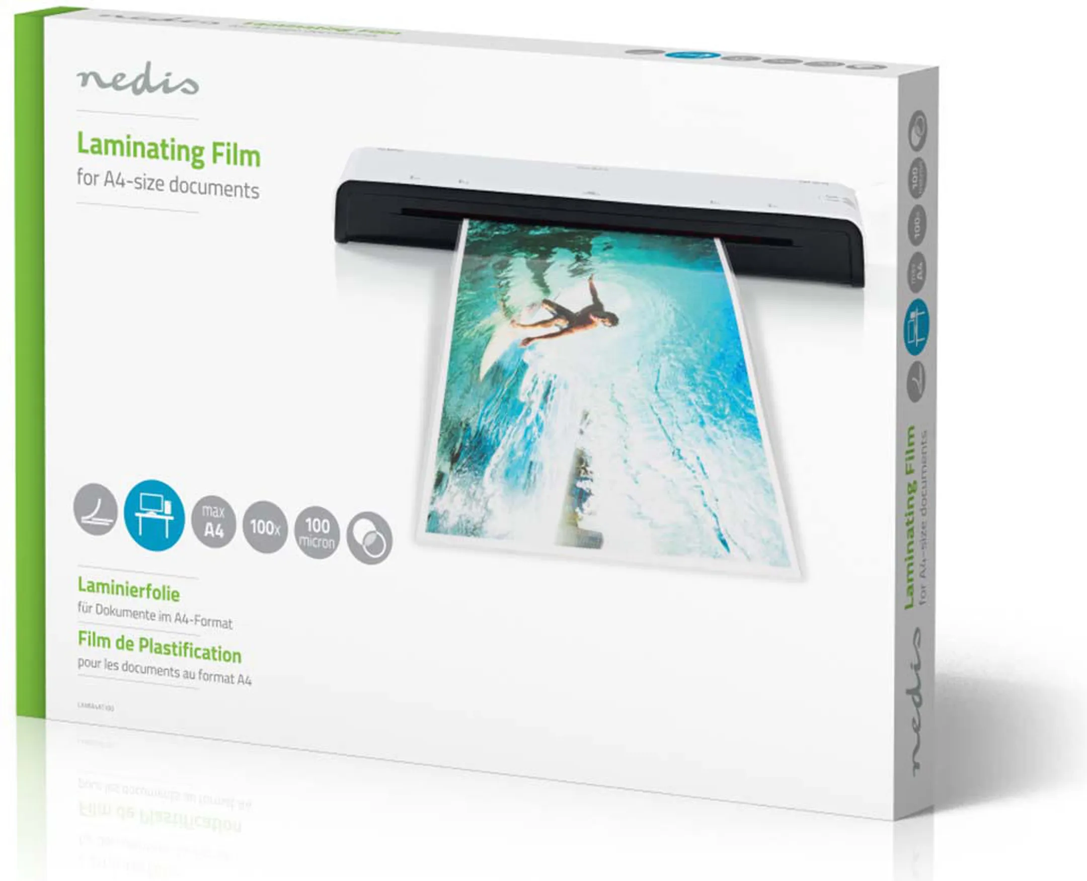 Nedis Film de plastification A4 - 100 um - 100 pièces image