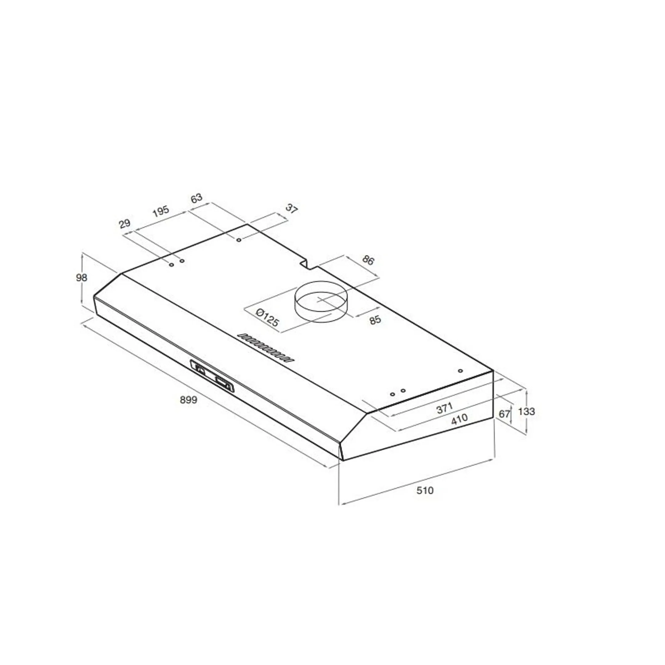 Whirlpool Onderbouw damkap AKR934/1X image