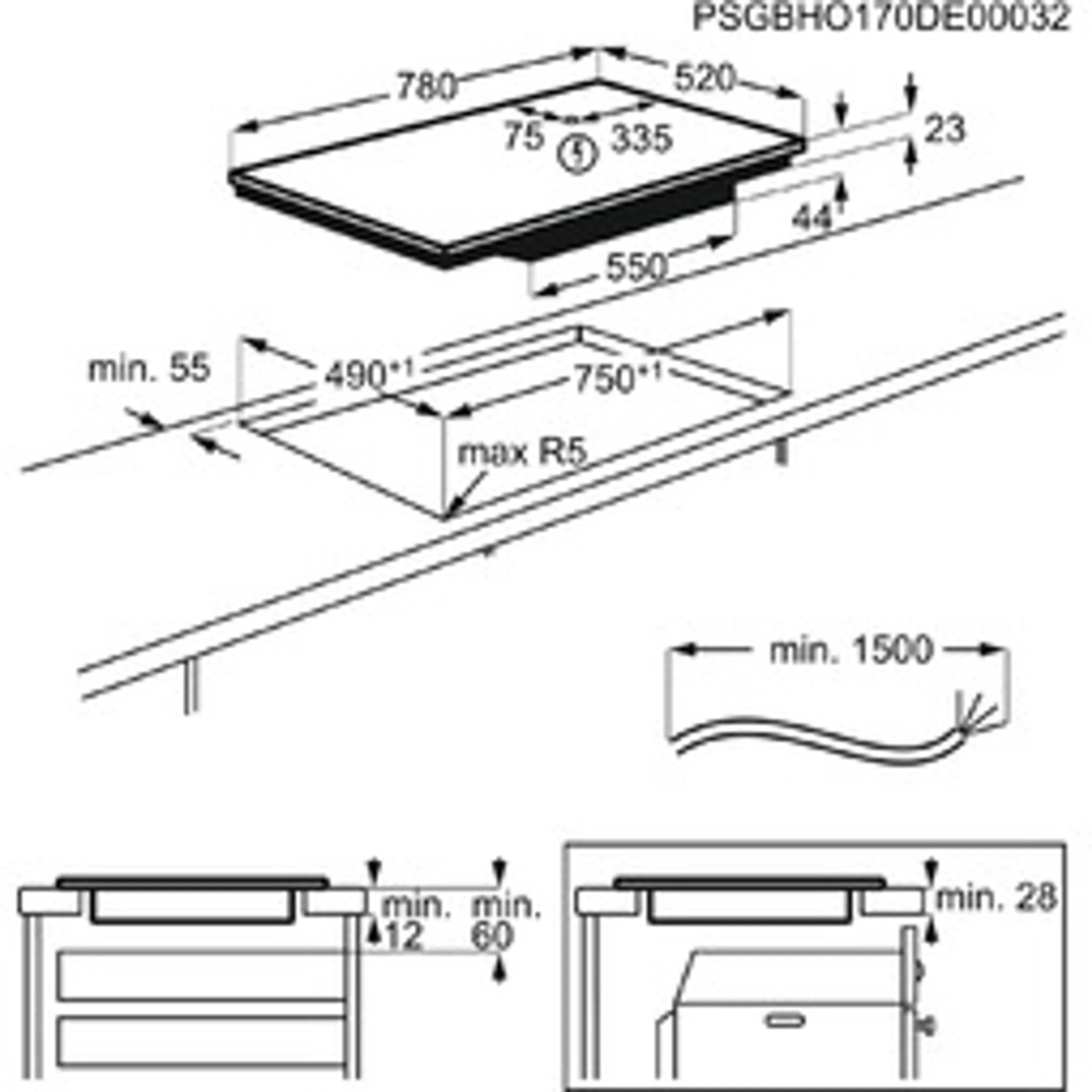 Taque induction IAE84851FB SenseFry
