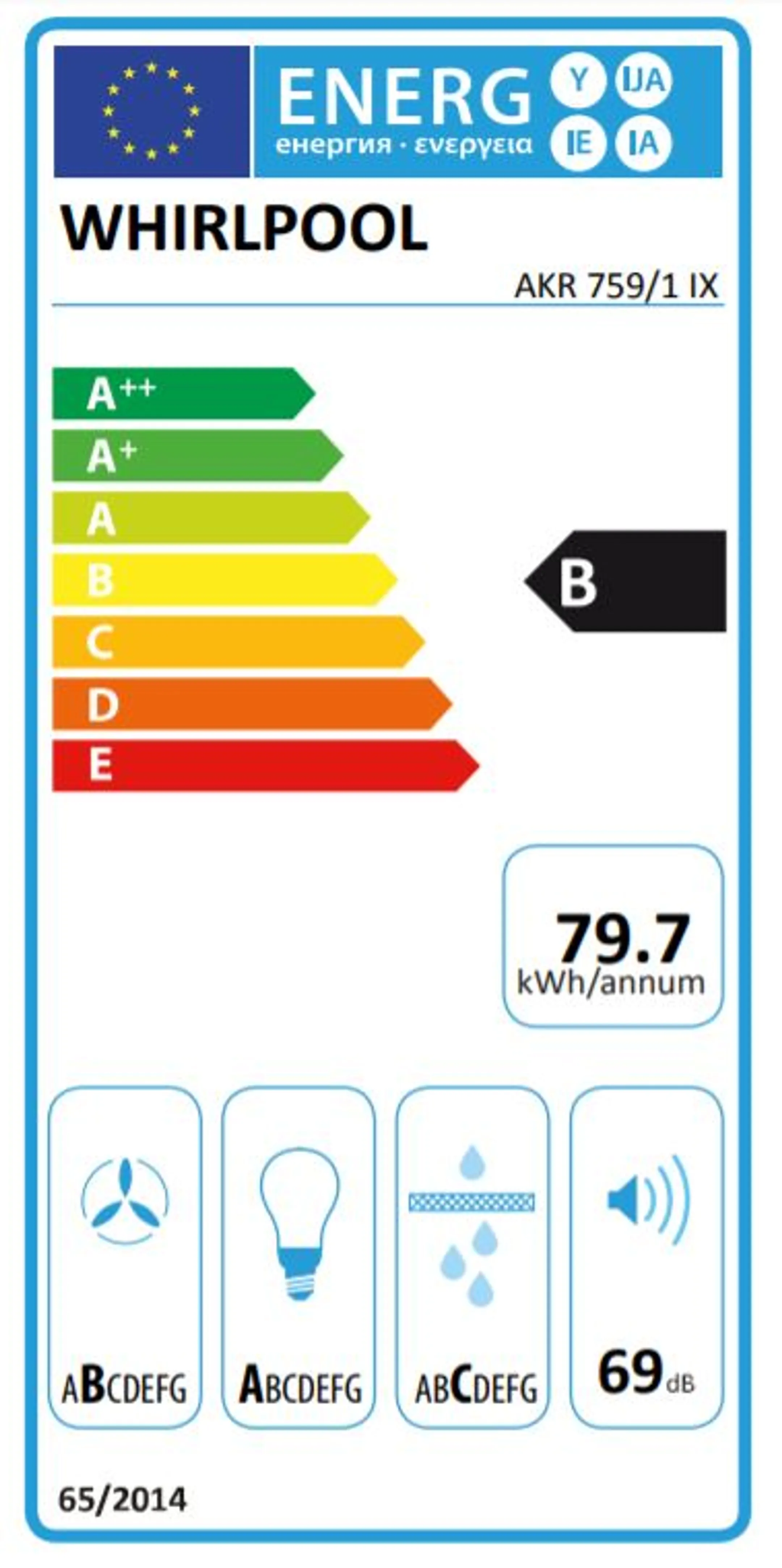 Whirlpool Hotte décorative AKR 759/1 IX image
